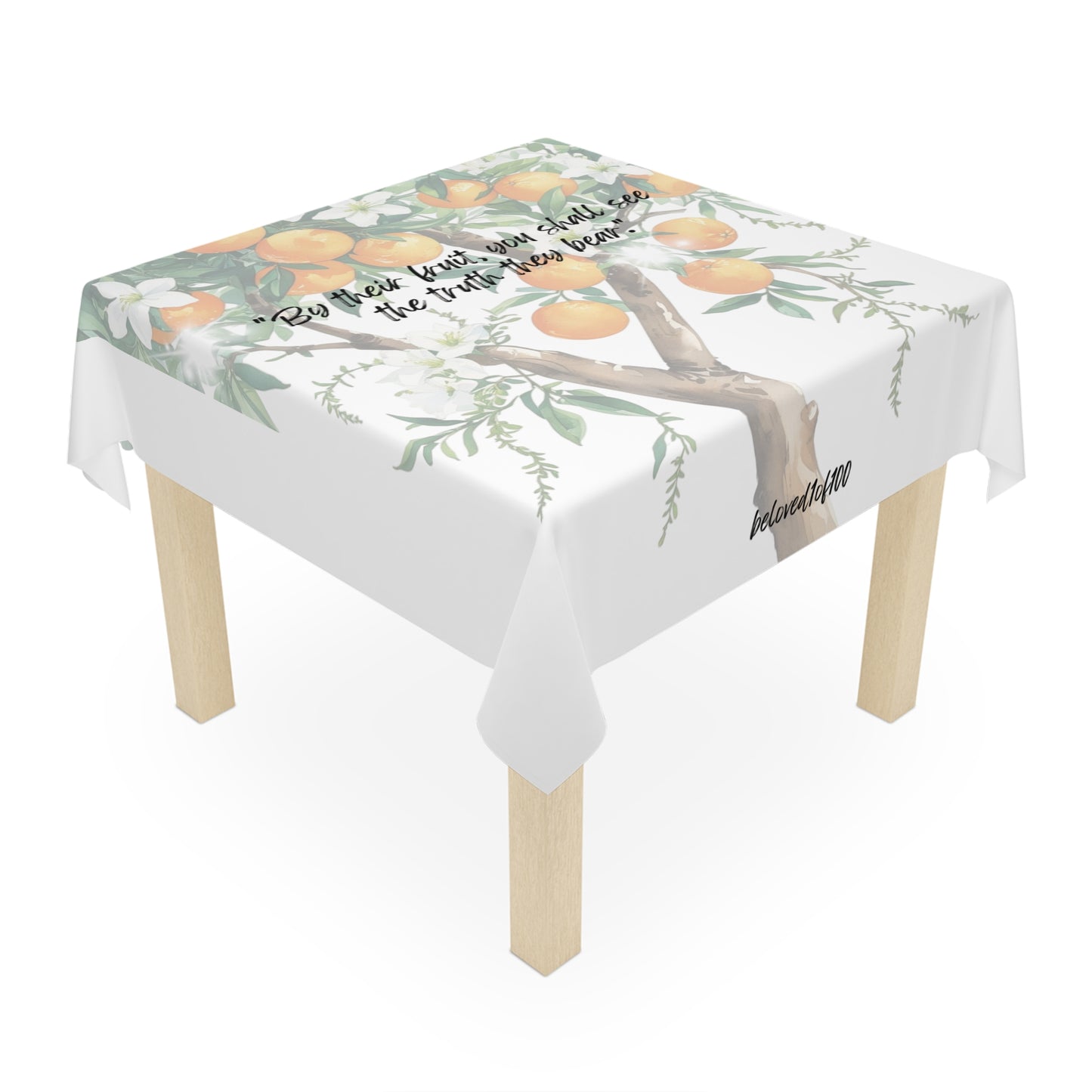 Tablecloth - Orange Jasmine Pattern
