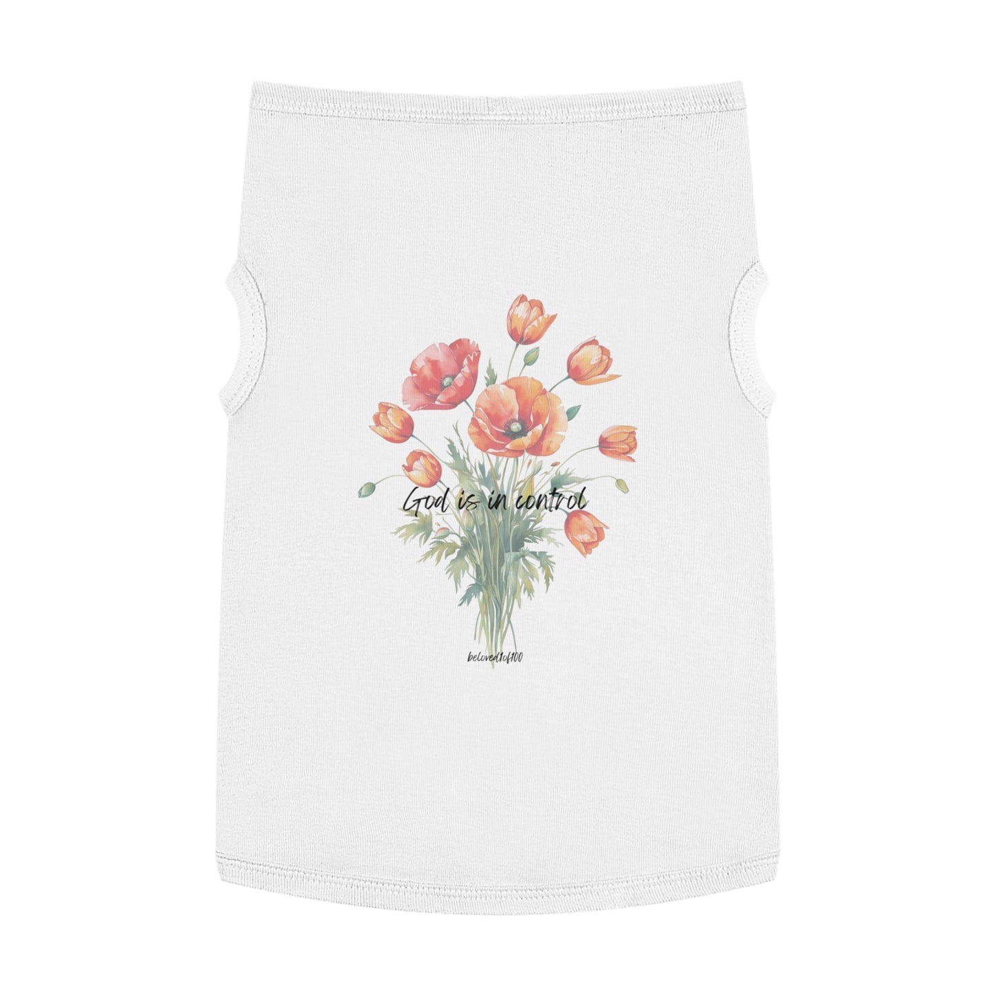 Pet Tee- Poppy Tulip Pattern
