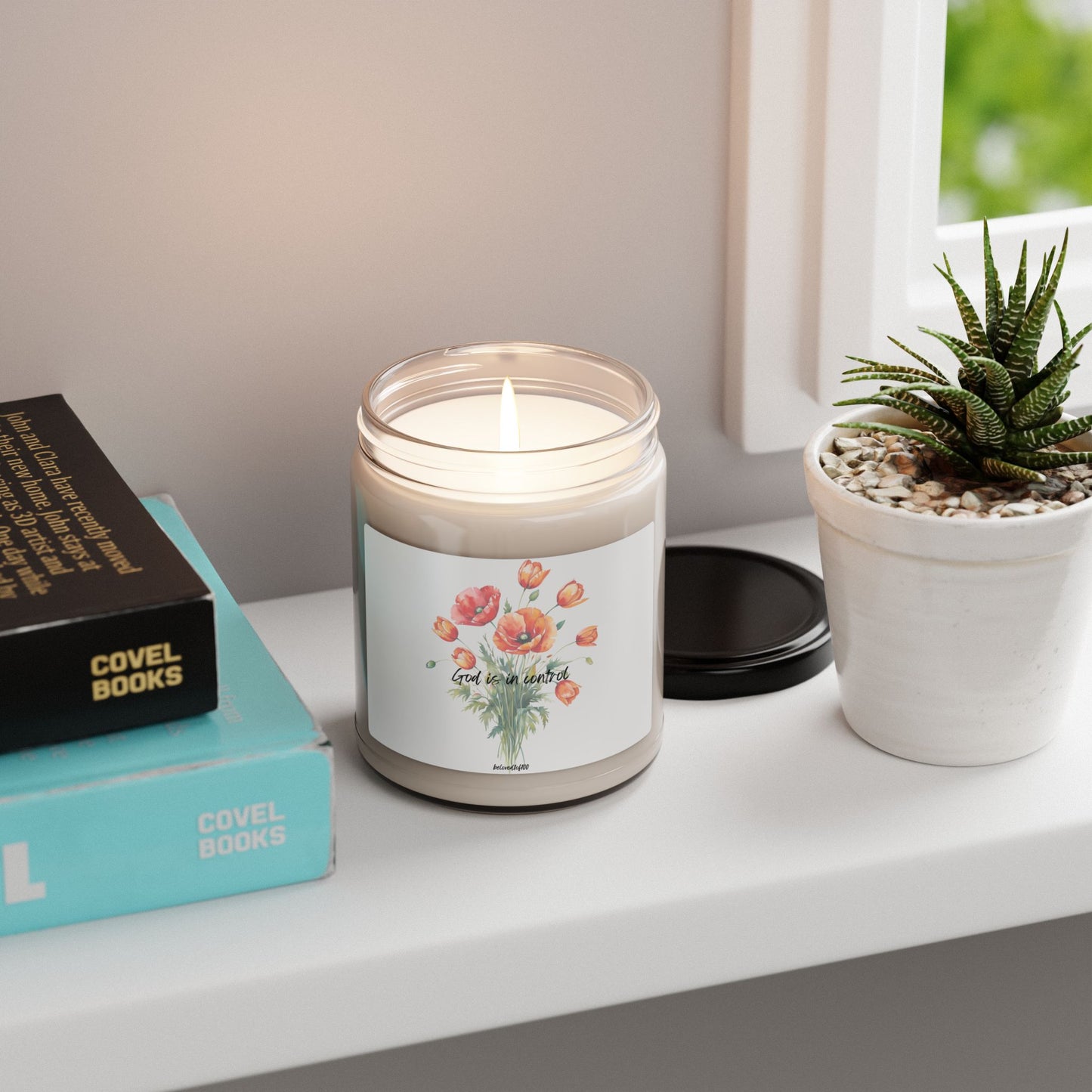 Soy Candle - Poppy Tulip Pattern