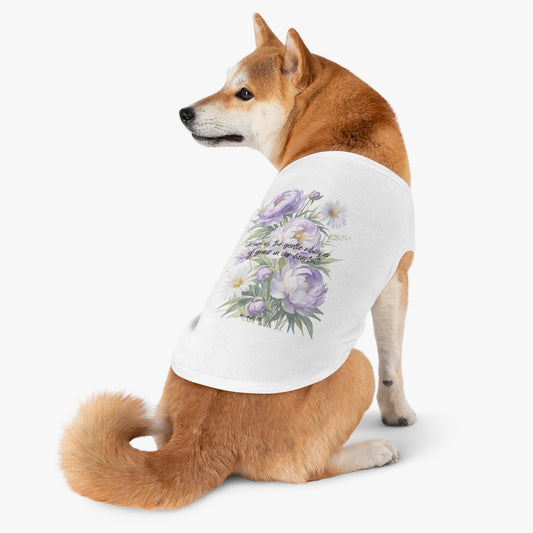 Pet Tee- Peony Daisy Pattern