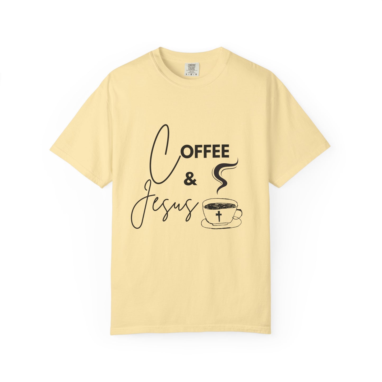 Adult Tee - Coffee & Jesus Pattern
