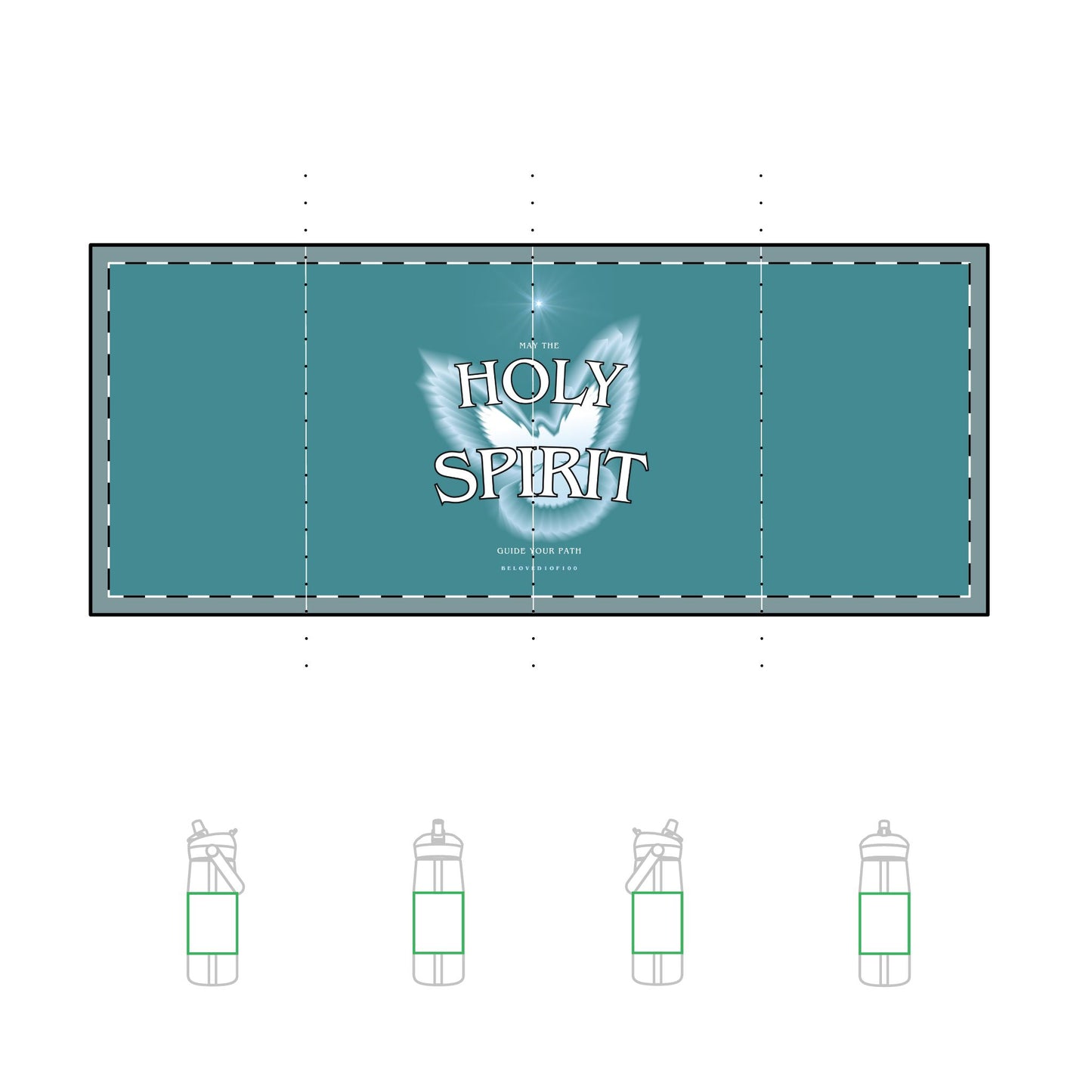 Flip Straw Water Bottle - Holy Spirit