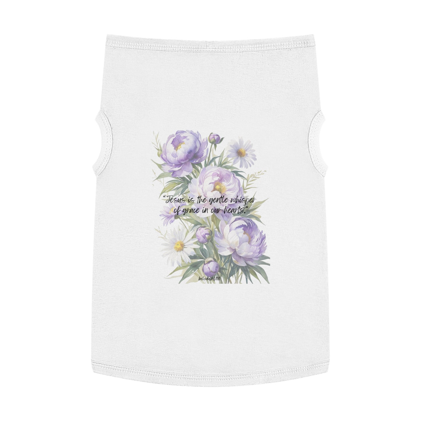 Pet Tee- Peony Daisy Pattern