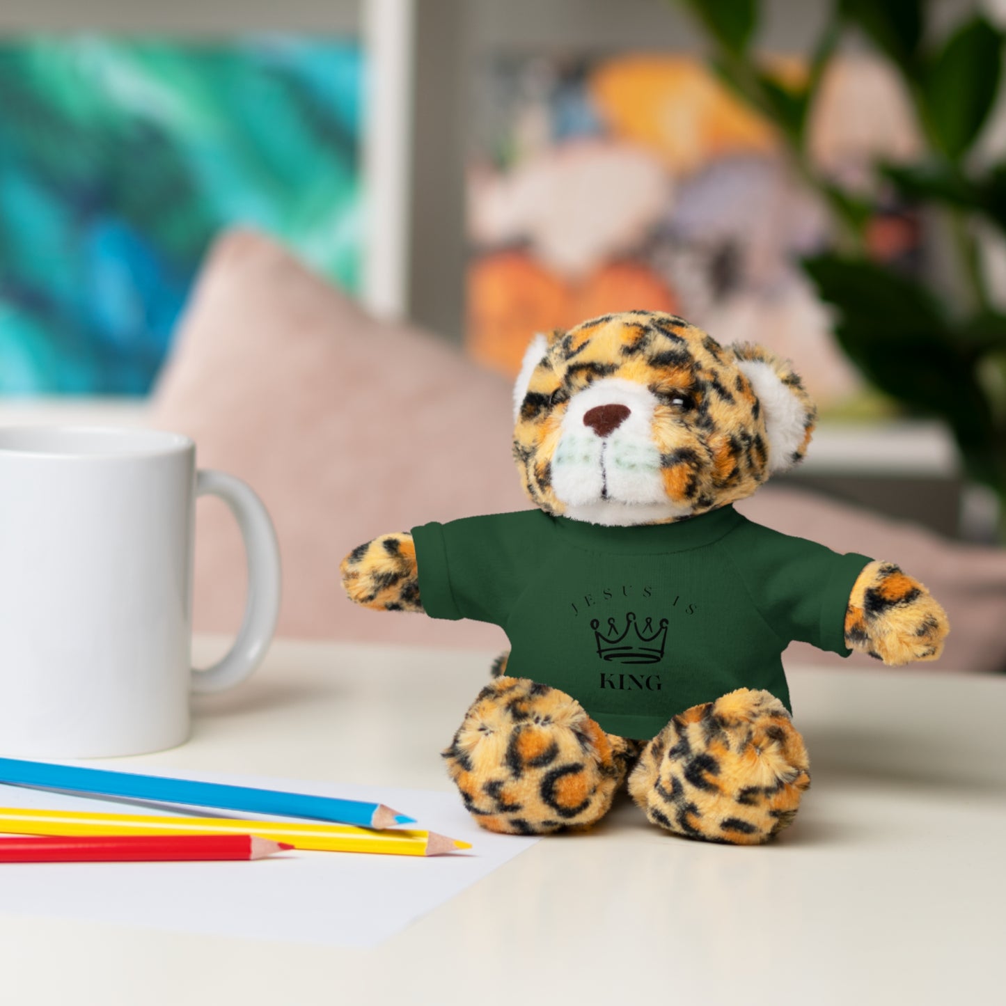 Plush Animals- Jesus is King Pattern