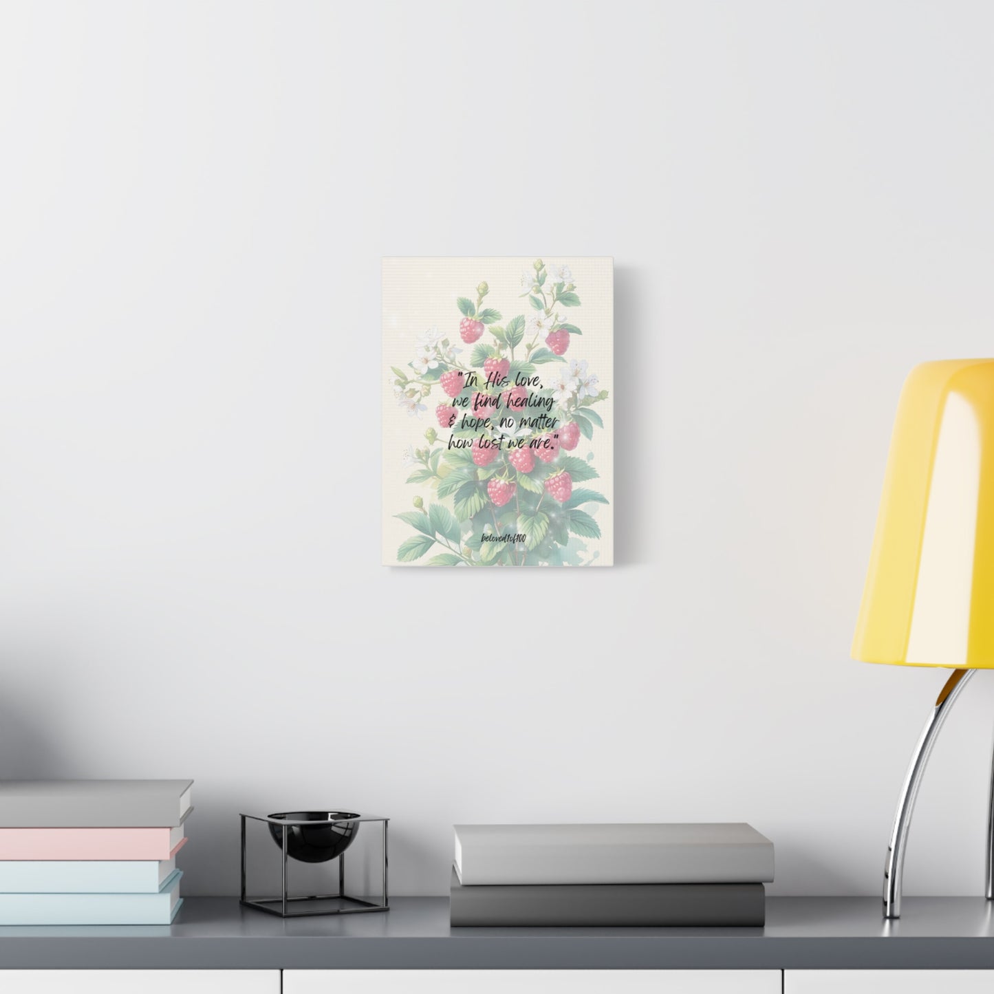 Canvas Print- Raspberry Jasmine Pattern