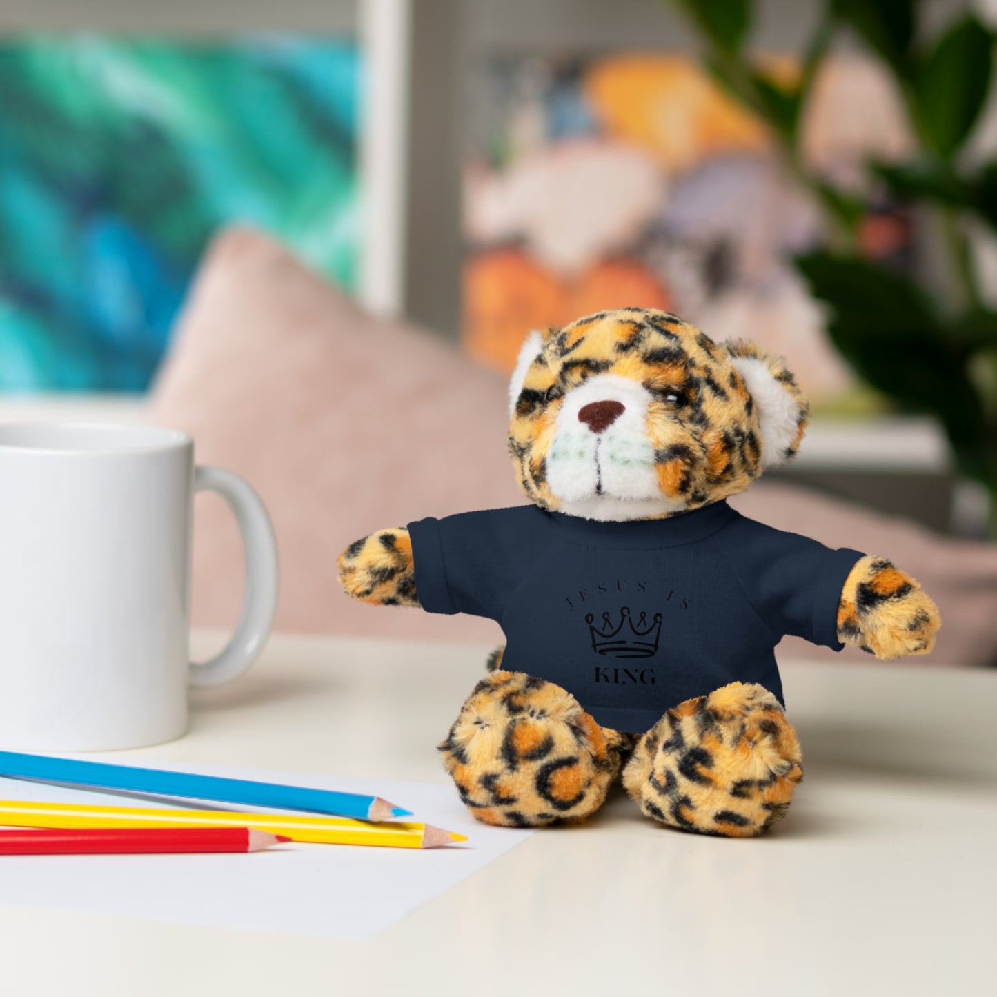 Plush Animals- Jesus is King Pattern