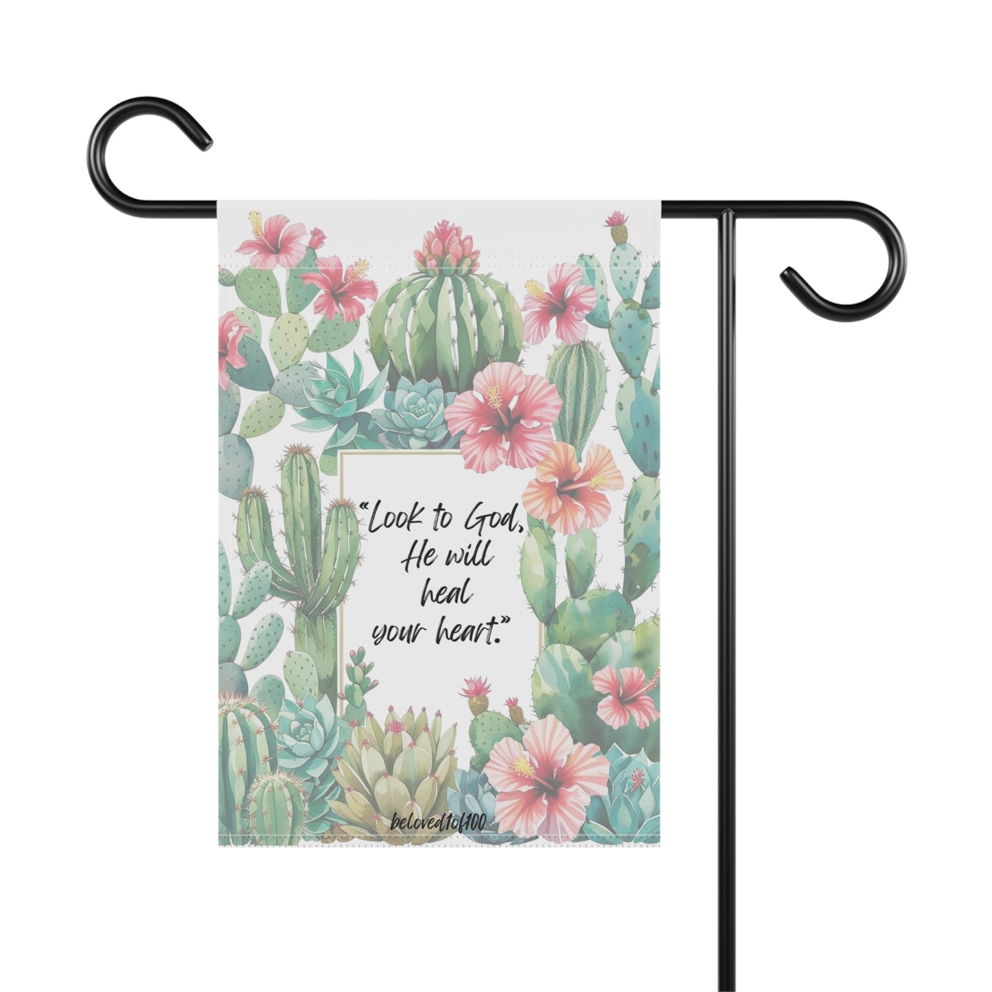 Garden & House Banner - Cactus Hibiscus Pattern