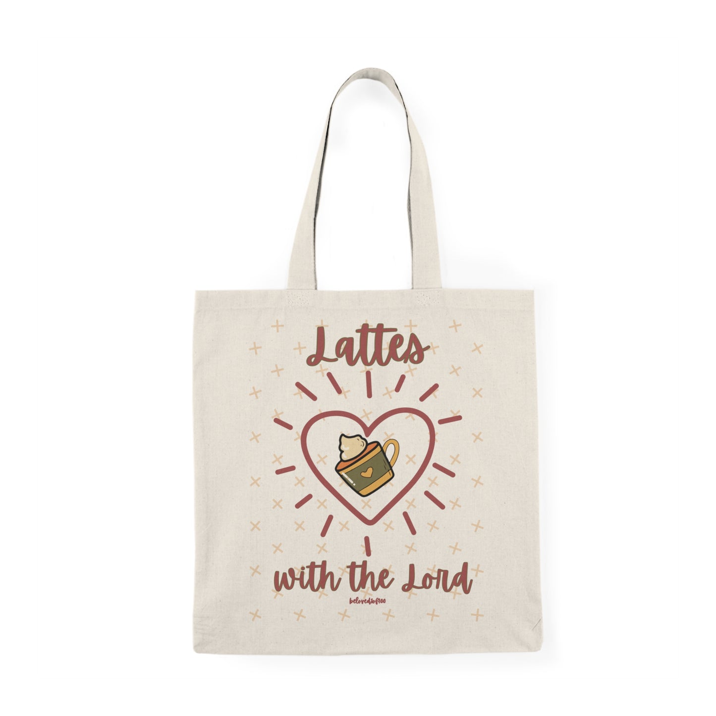 Natural Tote Bag- Lattes with the Lord
