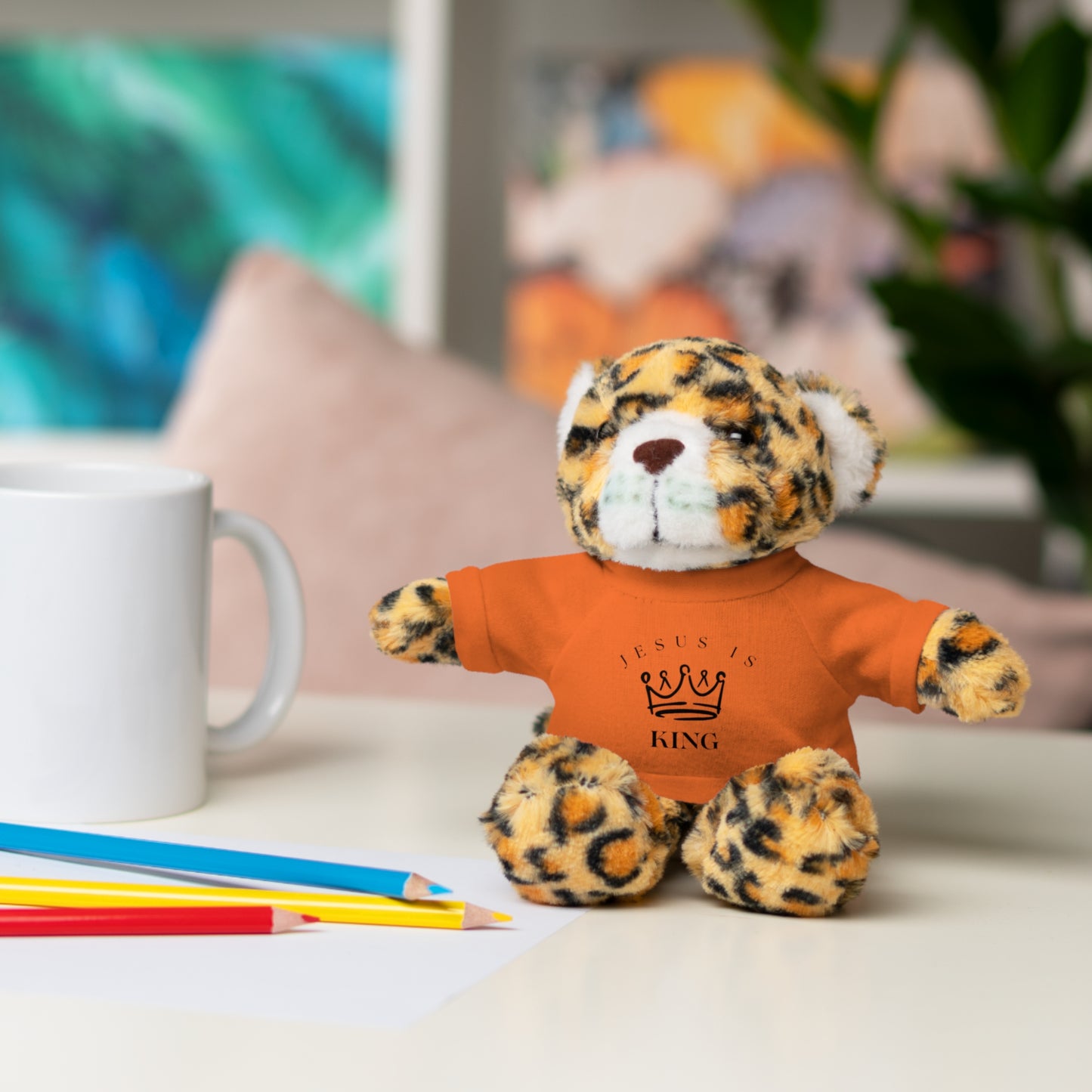 Plush Animals- Jesus is King Pattern