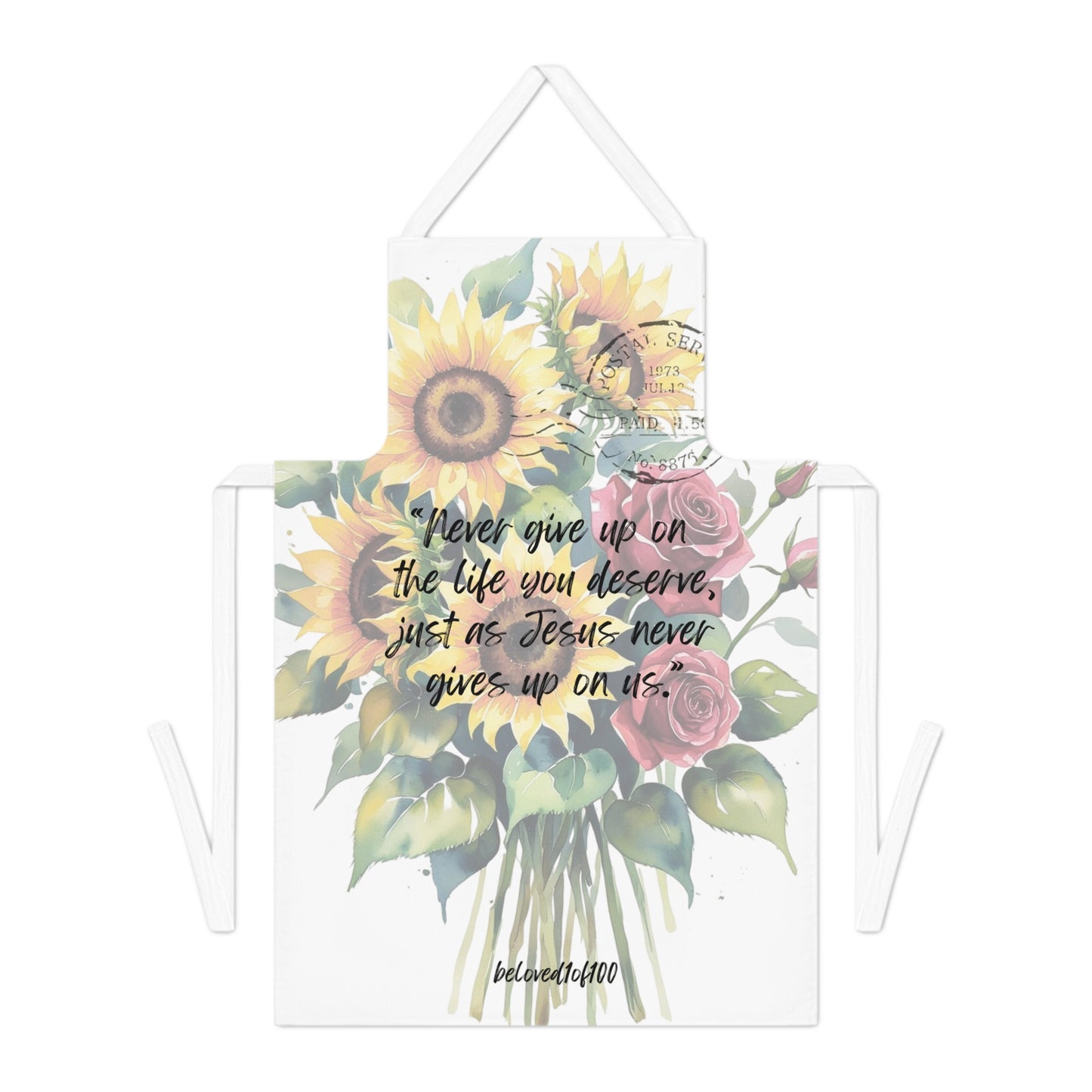 Apron - Sunflower Rose Pattern