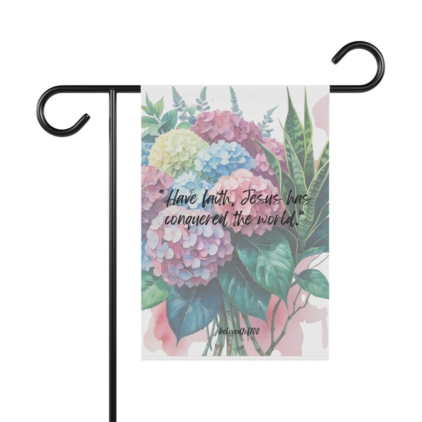 Garden & House Banner - Hydrangea Snake Plant Pattern