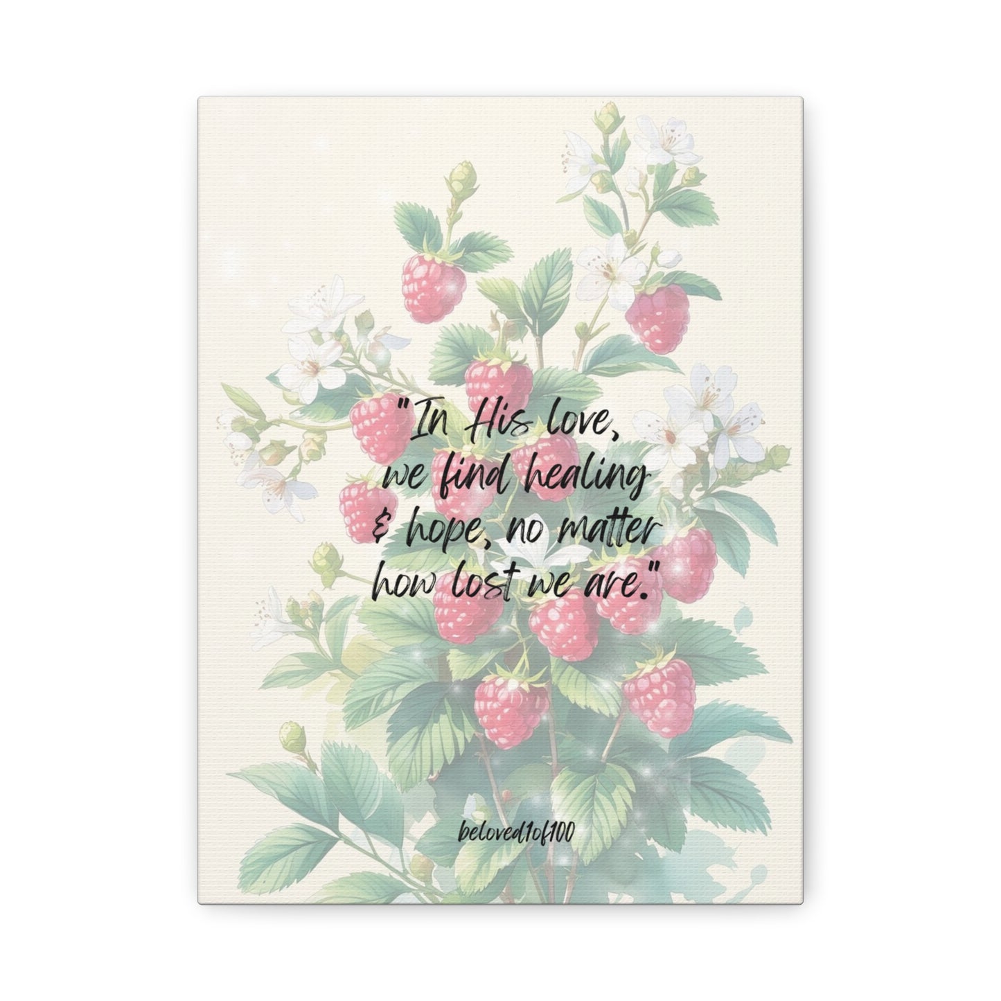 Canvas Print- Raspberry Jasmine Pattern