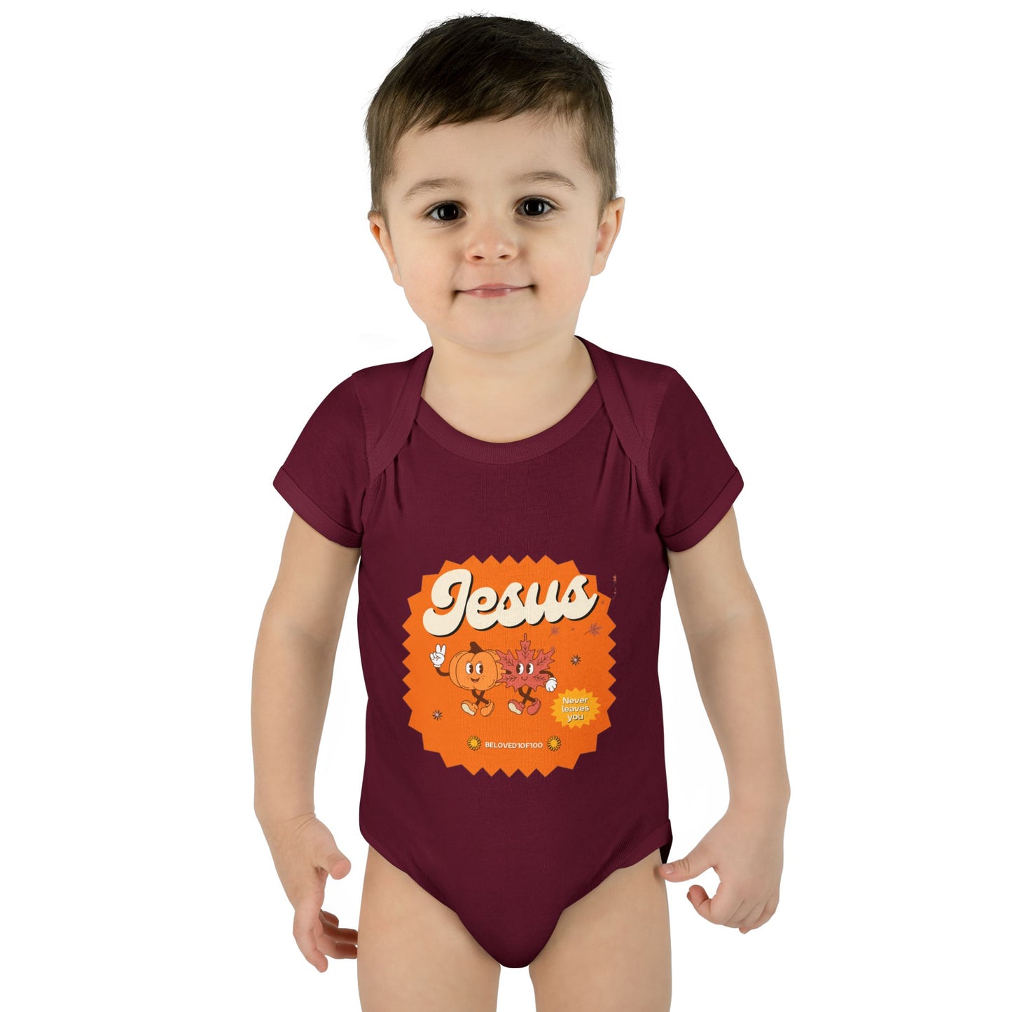 Infant/Toddler Onsie - Jesus Never Leaves
