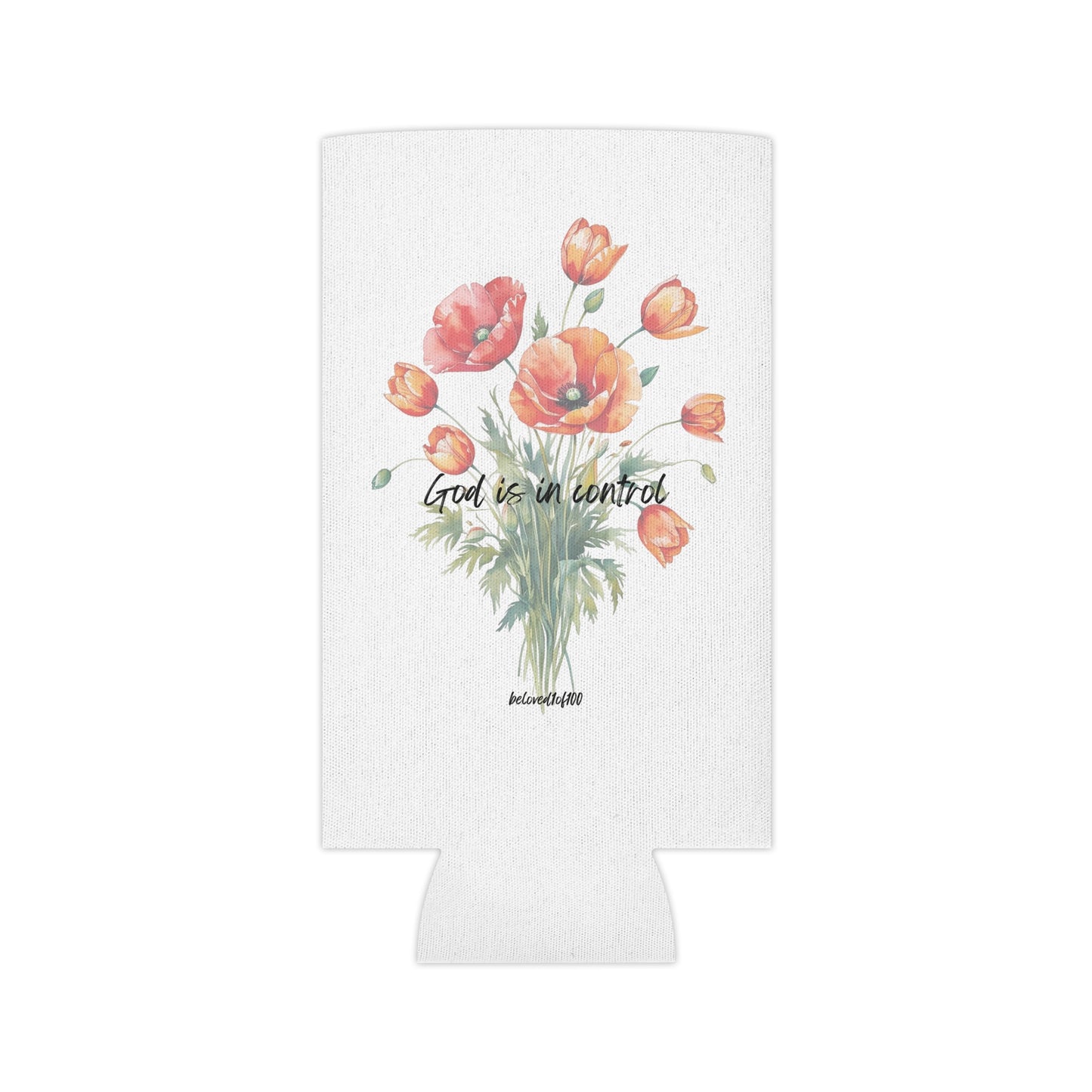 Can Cooler- Poppy Tulip Pattern