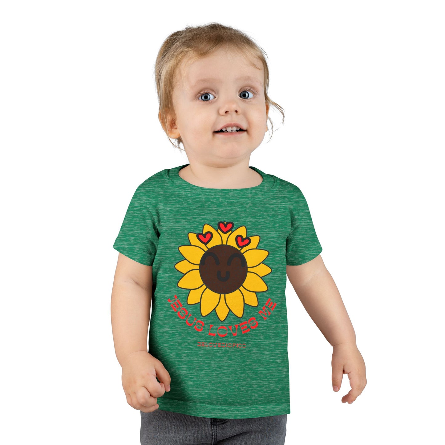 Toddler Tee - Jesus Loves Me Sunflower