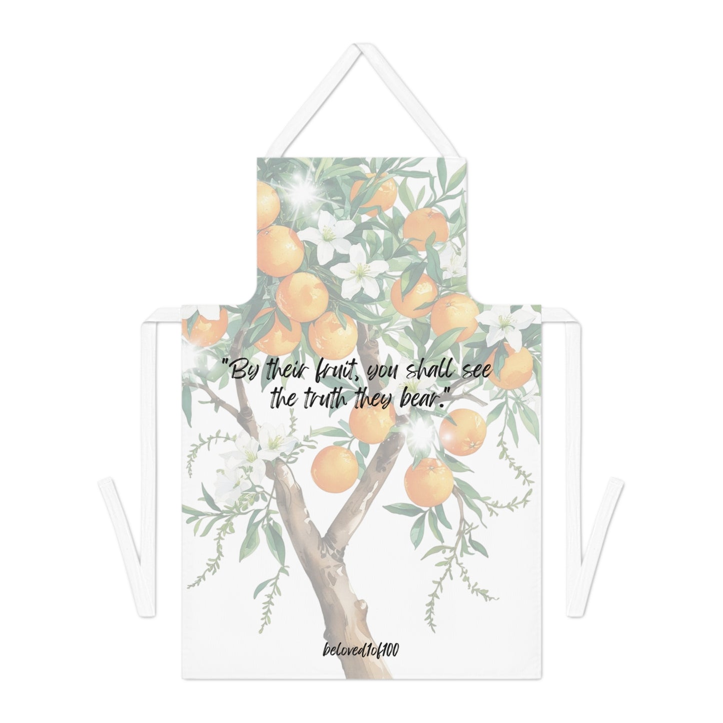 Apron - Orange Jasmine Pattern