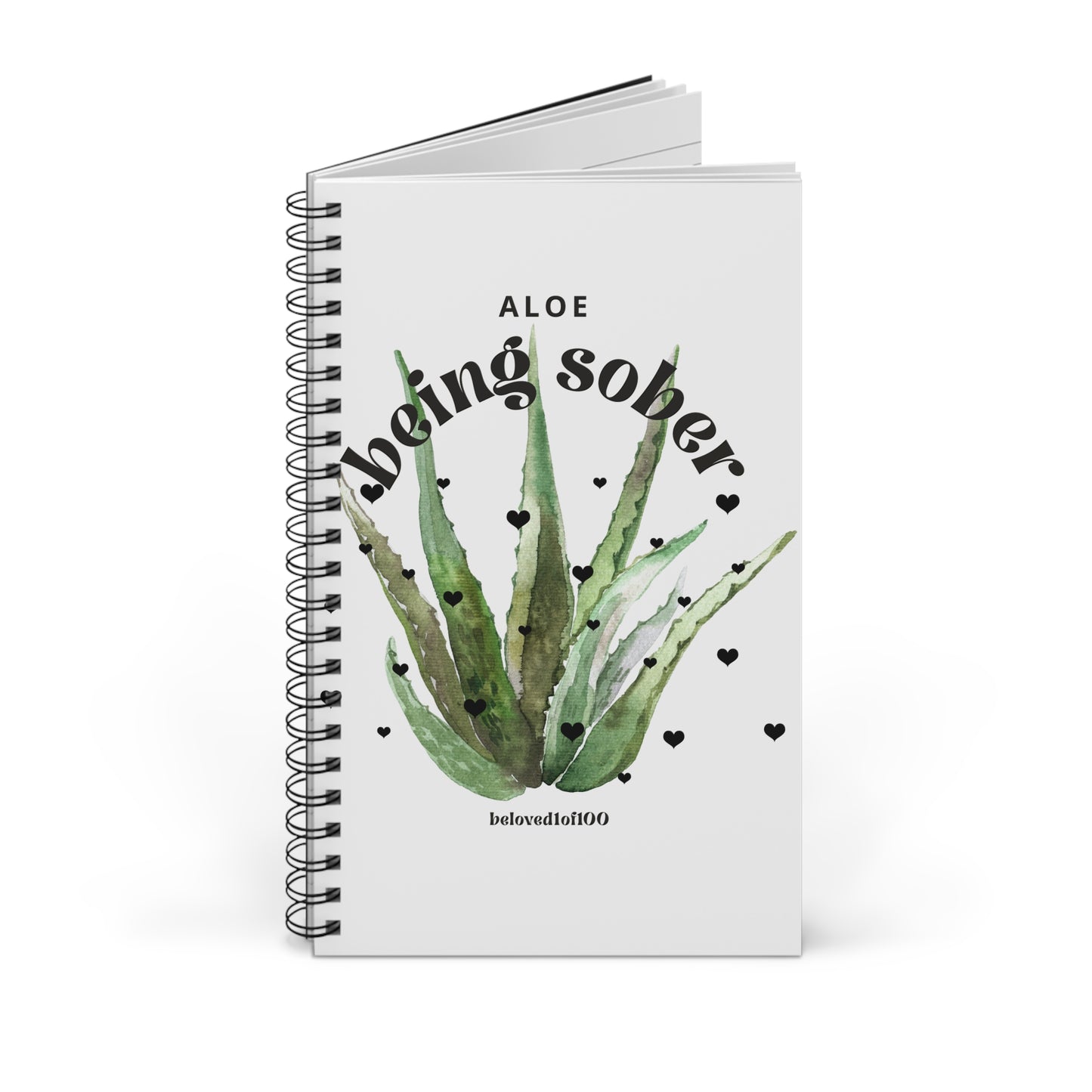 Spiral Notebook- Aloe being sober
