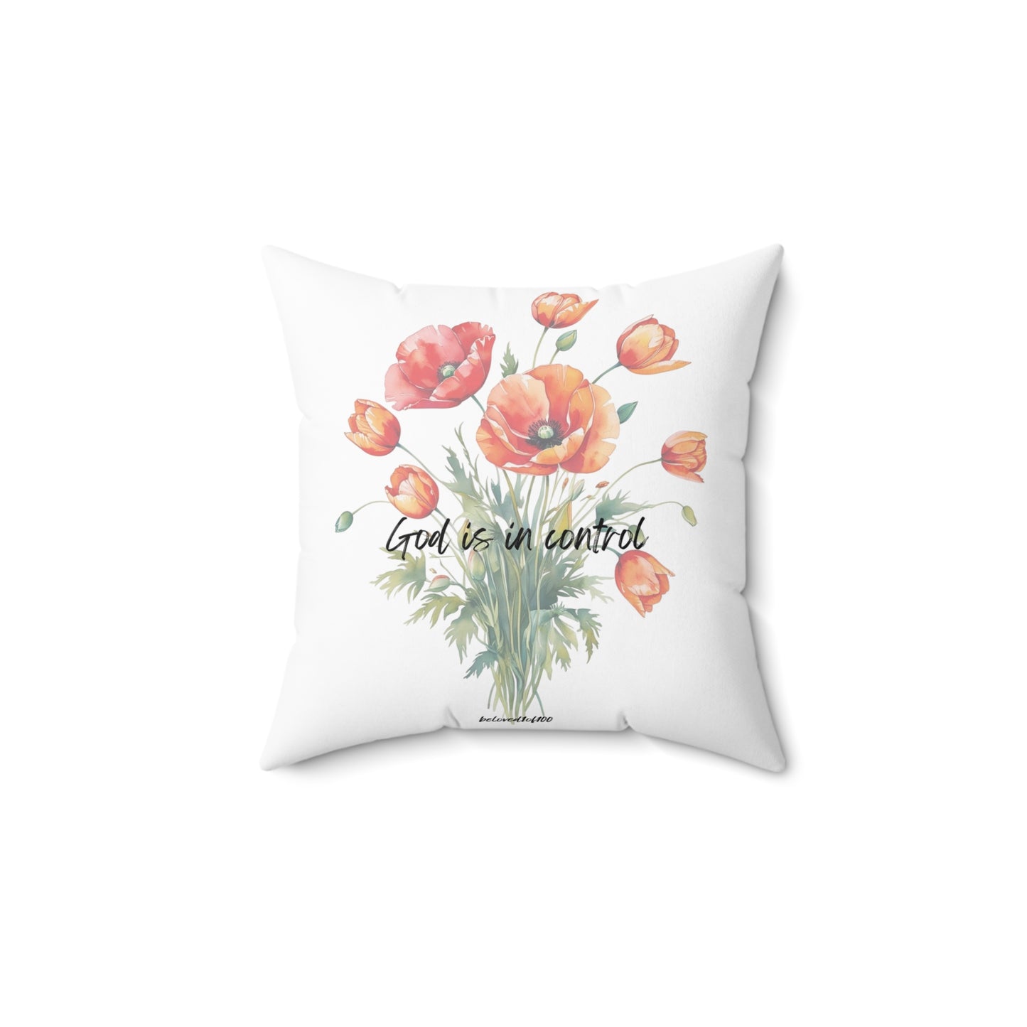 Throw Pillow- Poppy Tulip Pattern