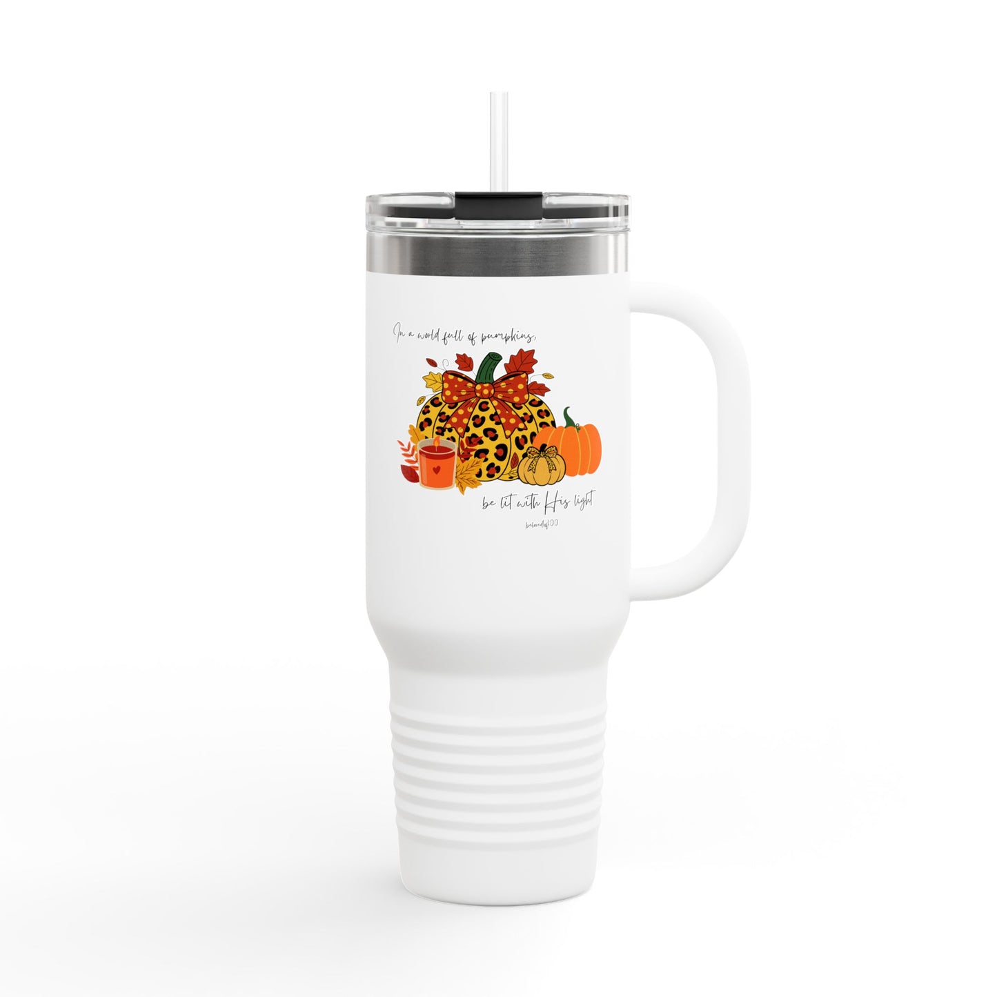 Insulated Travel Mug, 40oz  - Pumpkins