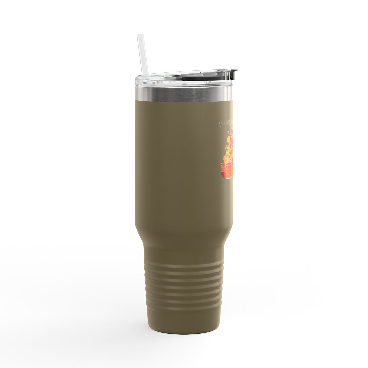 Insulated Travel Mug, 40oz  - Pumpkins