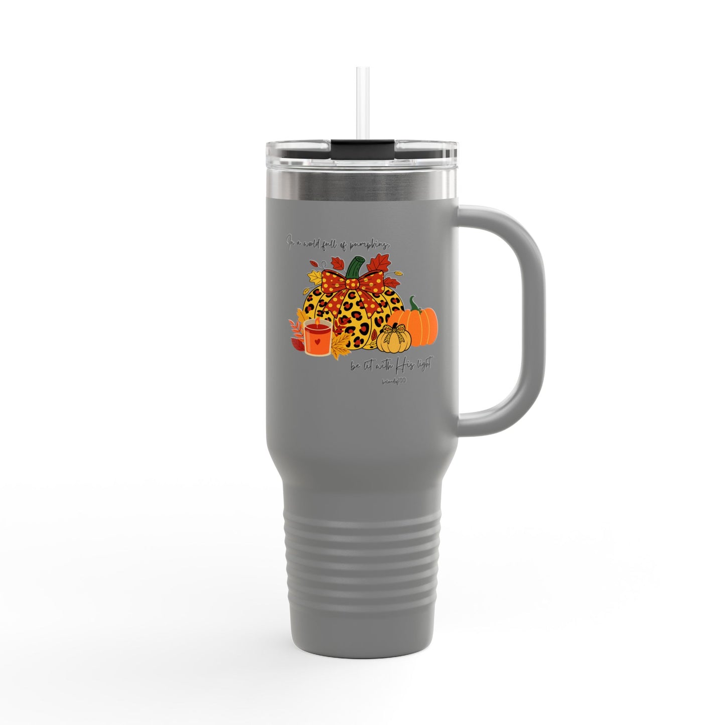 Insulated Travel Mug, 40oz  - Pumpkins