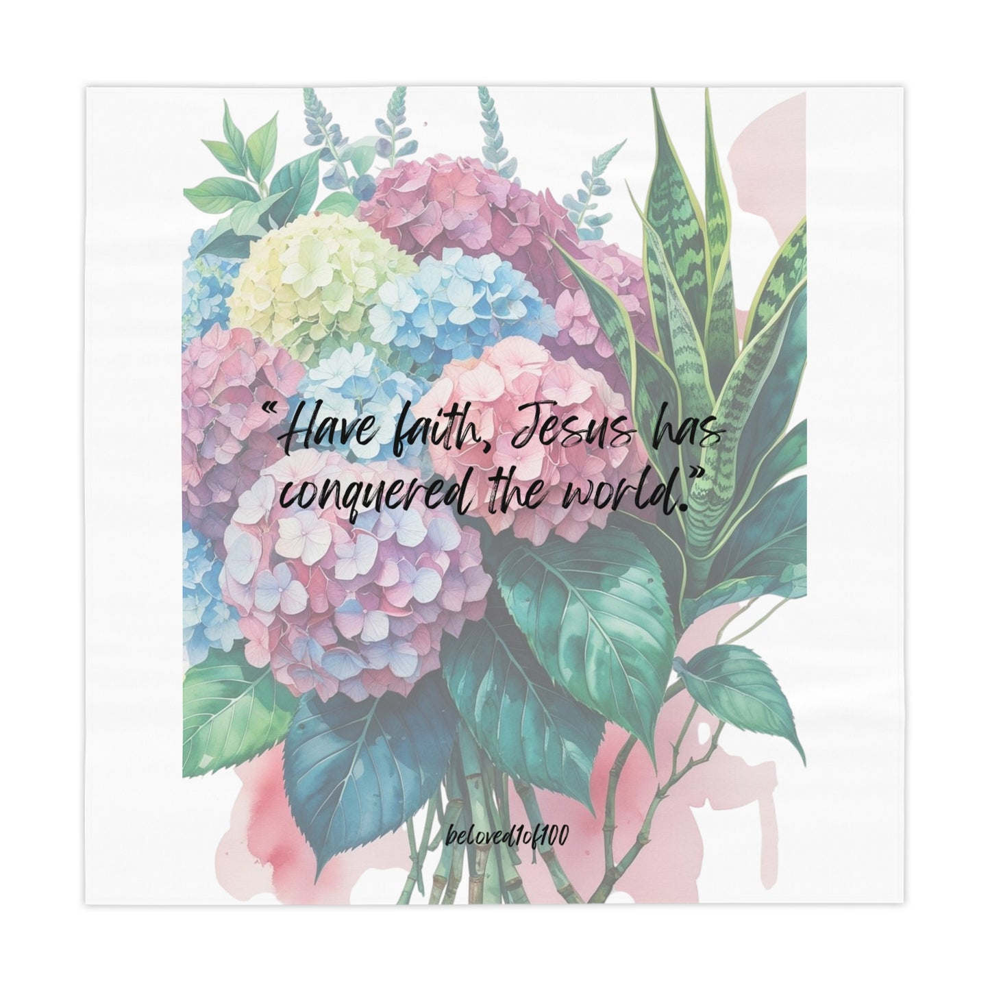 Tablecloth -Hydrangea Snake Plant Pattern