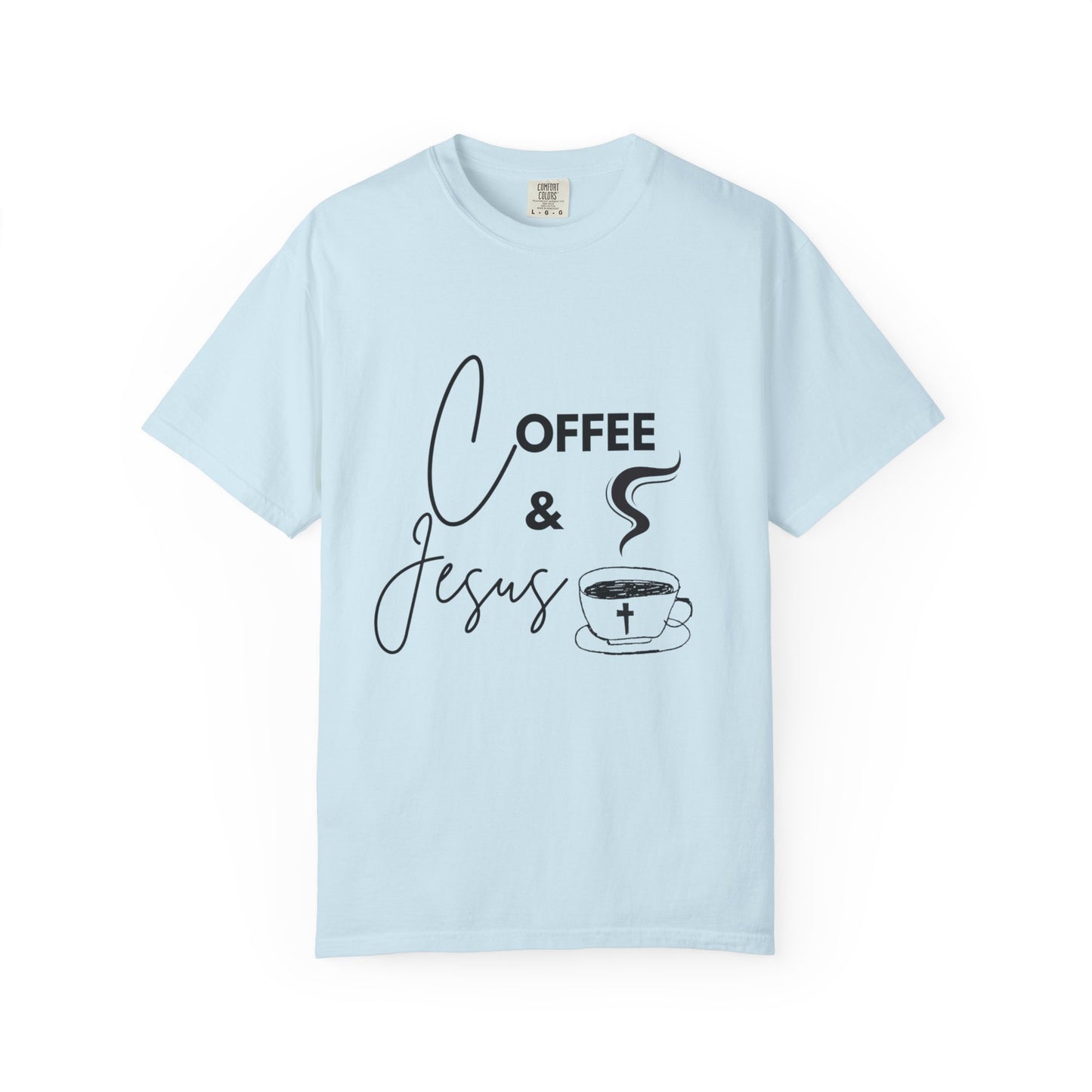 Adult Tee - Coffee & Jesus Pattern