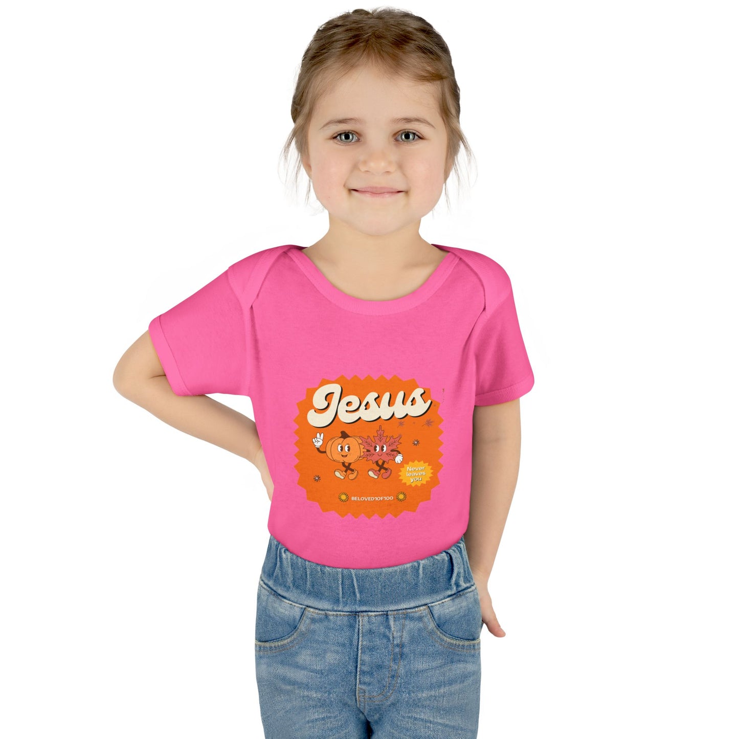 Infant/Toddler Onsie - Jesus Never Leaves