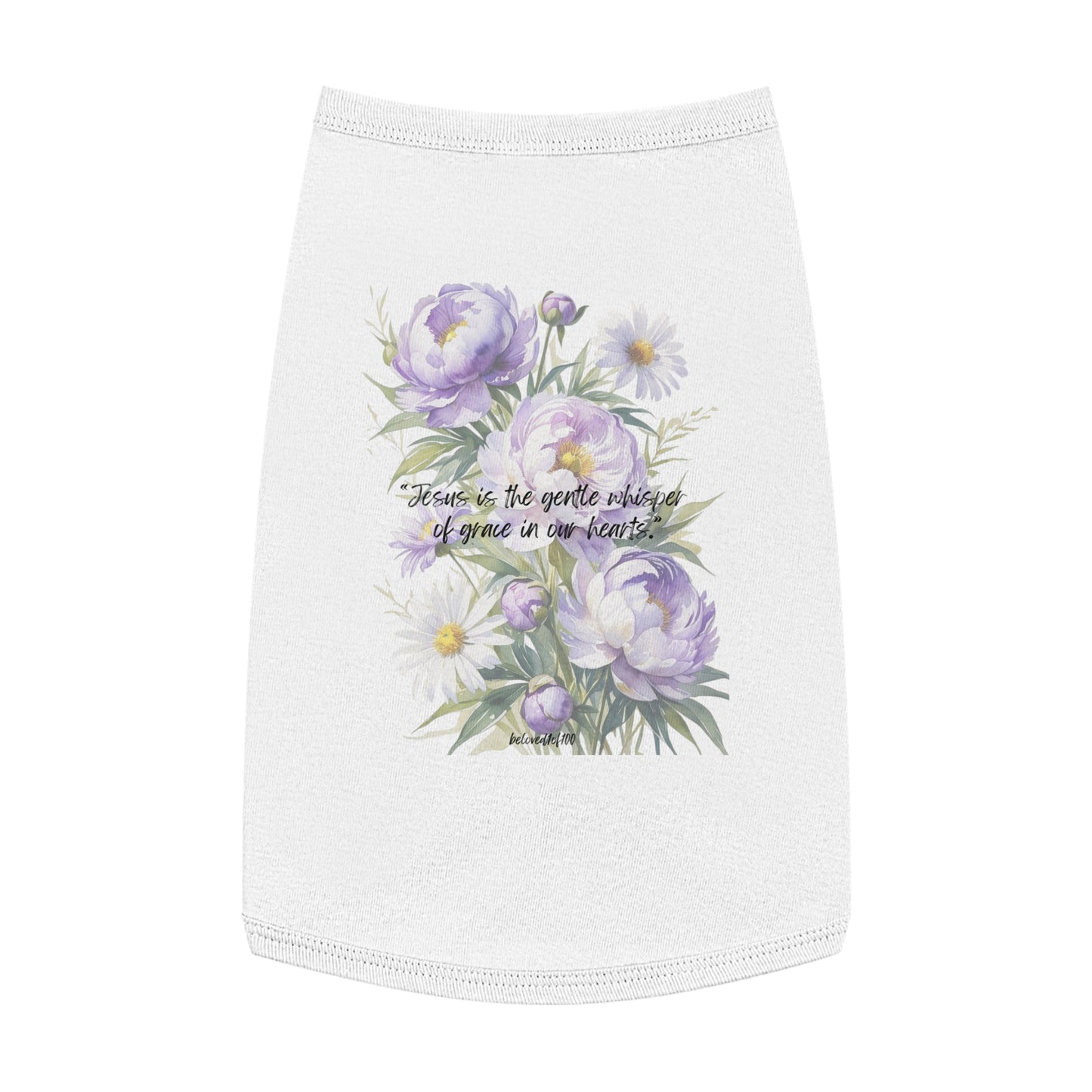 Pet Tee- Peony Daisy Pattern