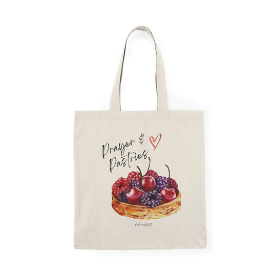Natural Tote Bag- Prayer & Pastries
