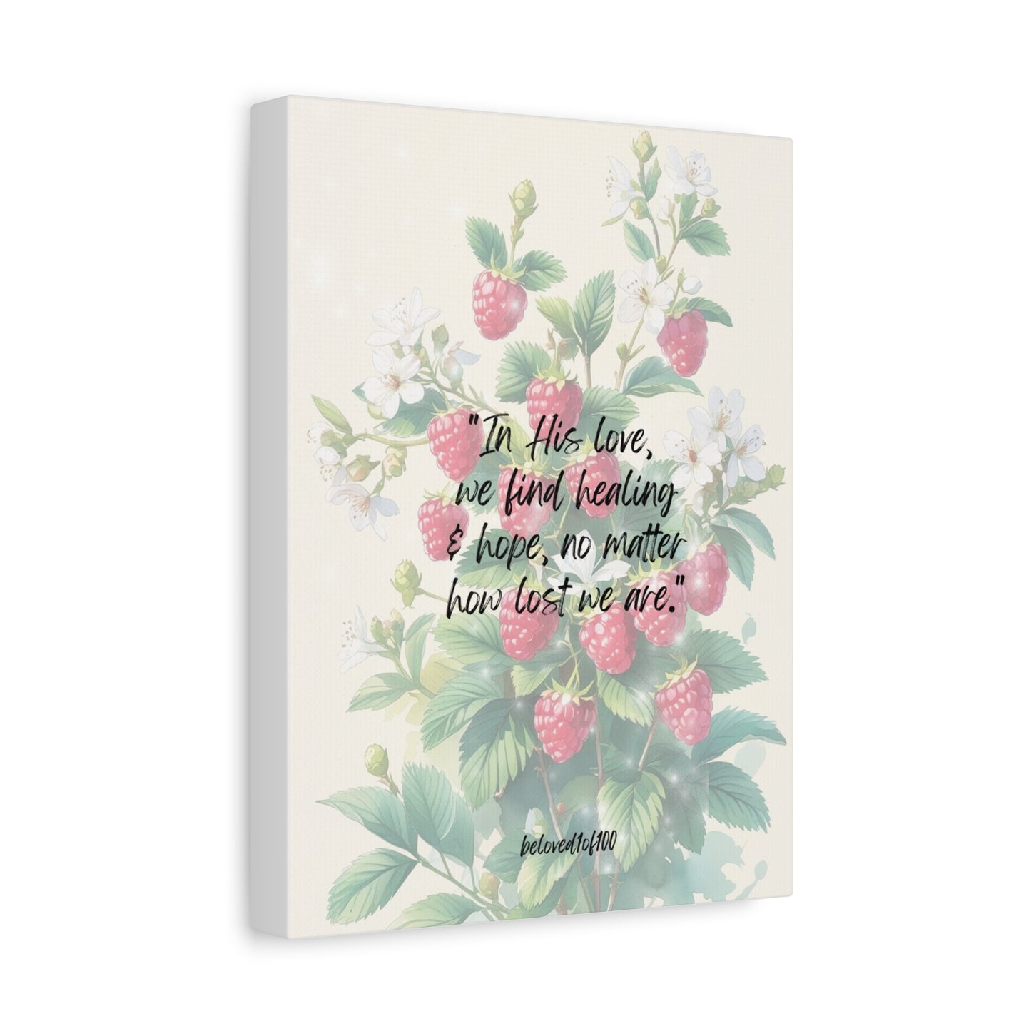 Canvas Print- Raspberry Jasmine Pattern