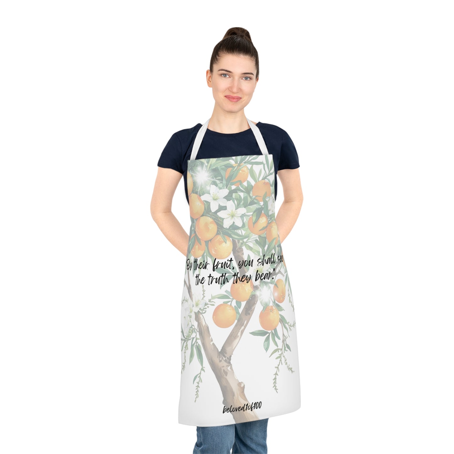 Apron - Orange Jasmine Pattern