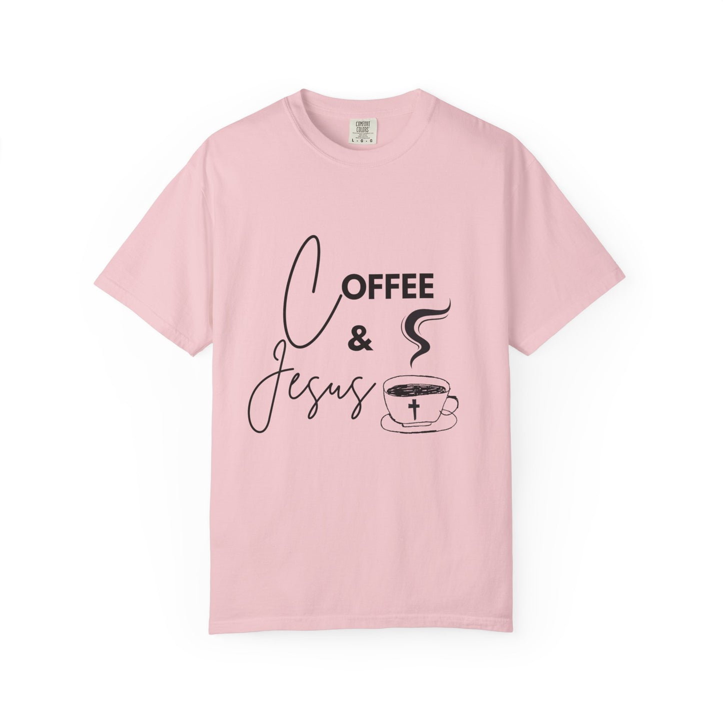 Adult Tee - Coffee & Jesus Pattern