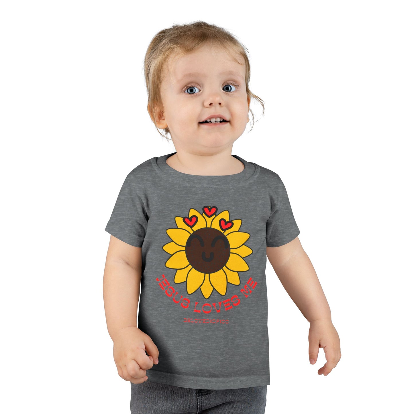 Toddler Tee - Jesus Loves Me Sunflower