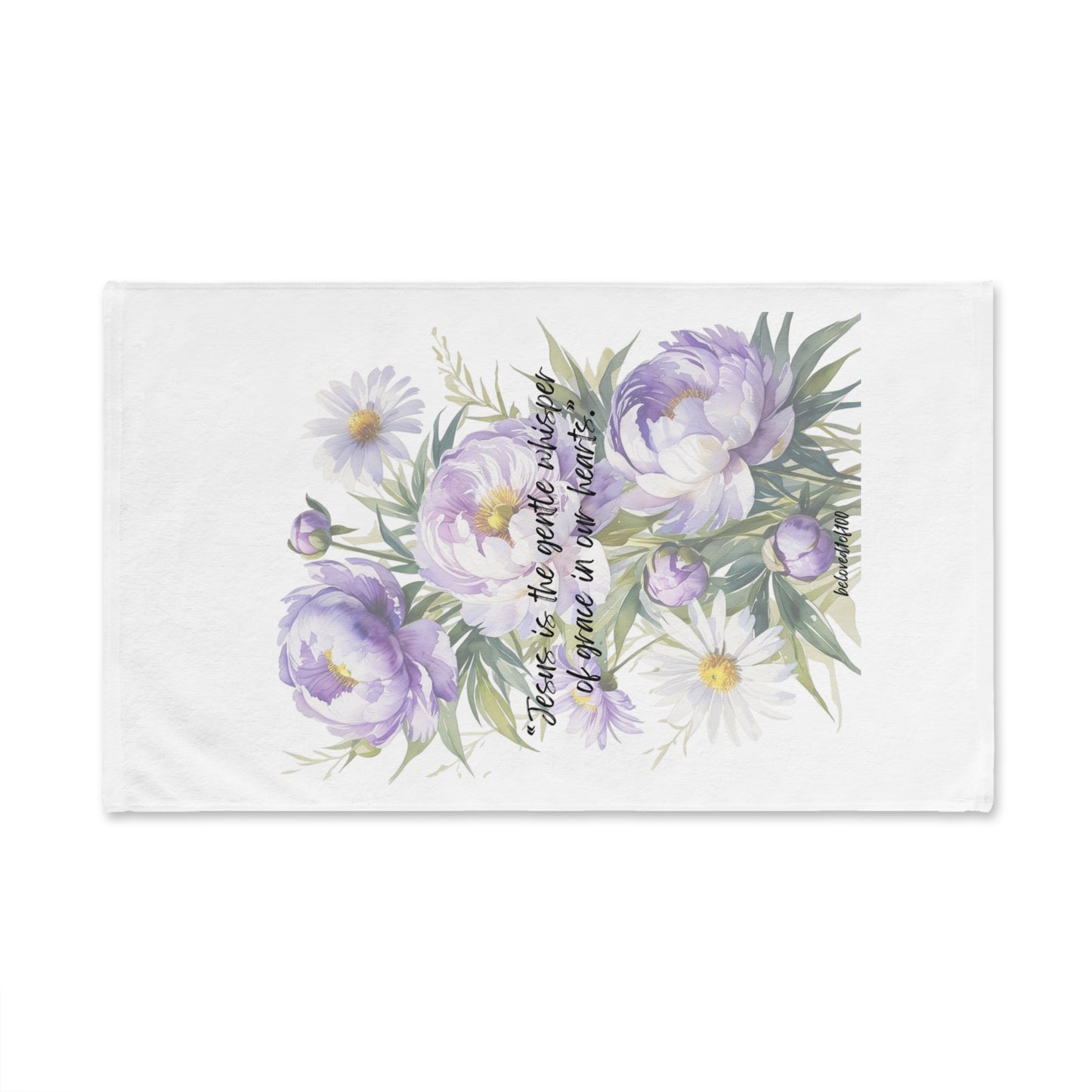 Hand Towel- Peony Daisy Pattern
