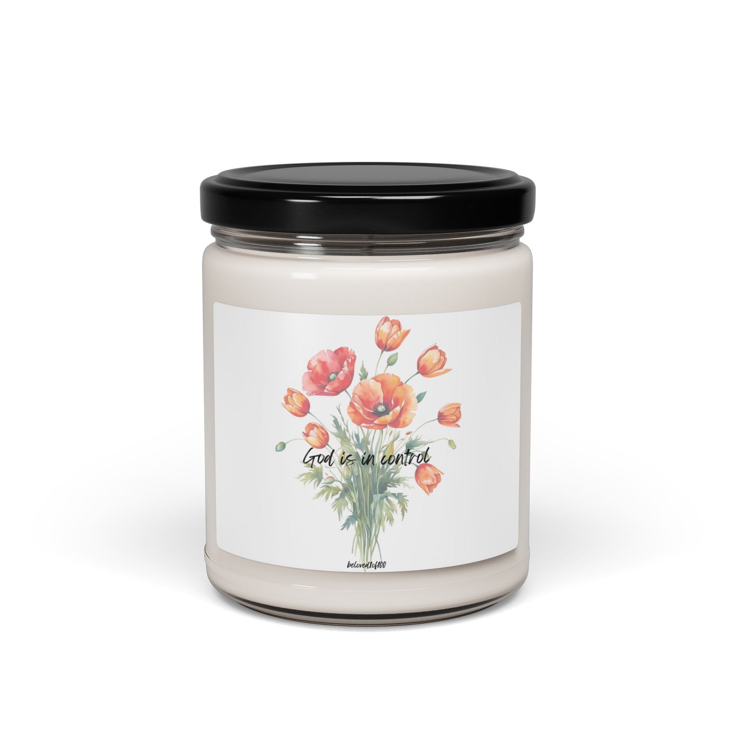 Soy Candle - Poppy Tulip Pattern