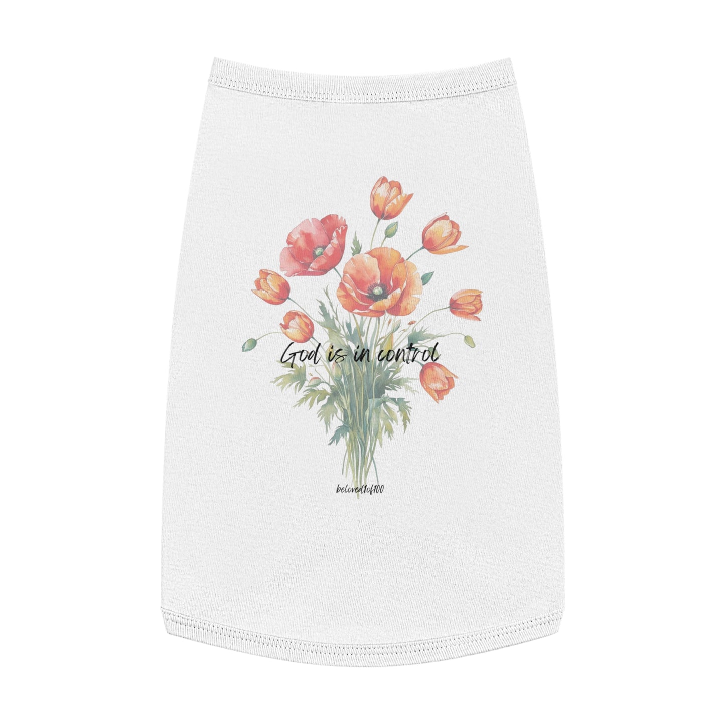 Pet Tee- Poppy Tulip Pattern