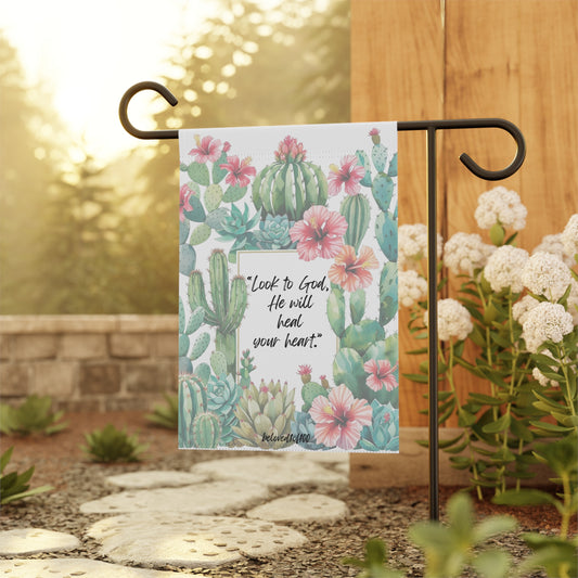 Garden & House Banner - Cactus Hibiscus Pattern