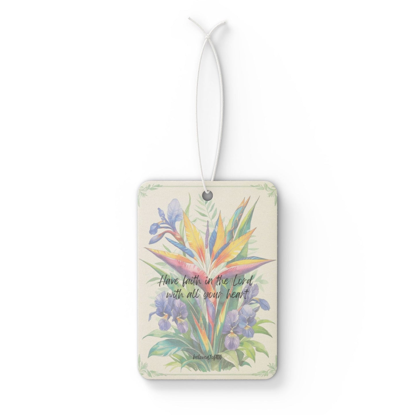 Air Freshener- Bird of Paradise African Violet Pattern