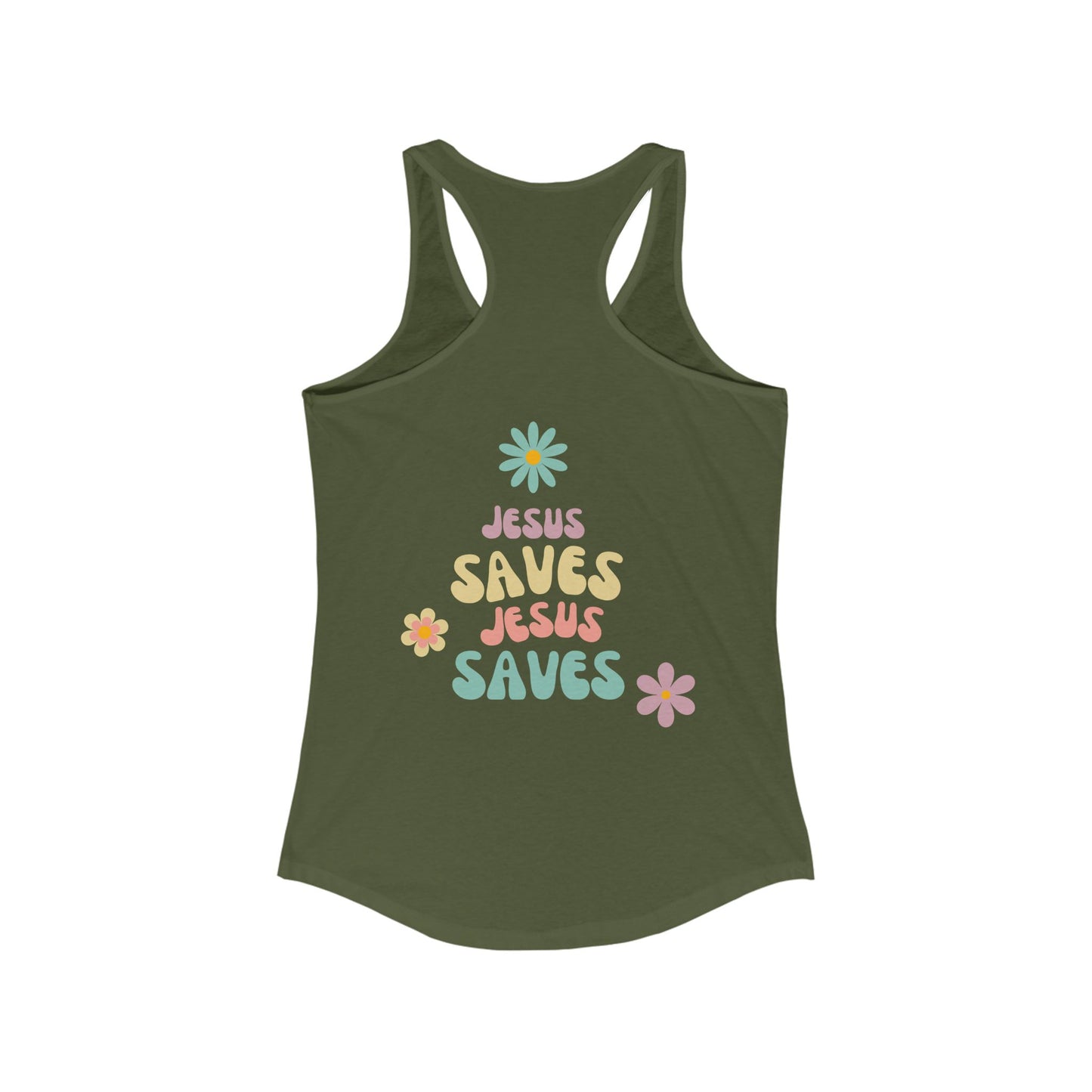 Jesus Saves Racerback