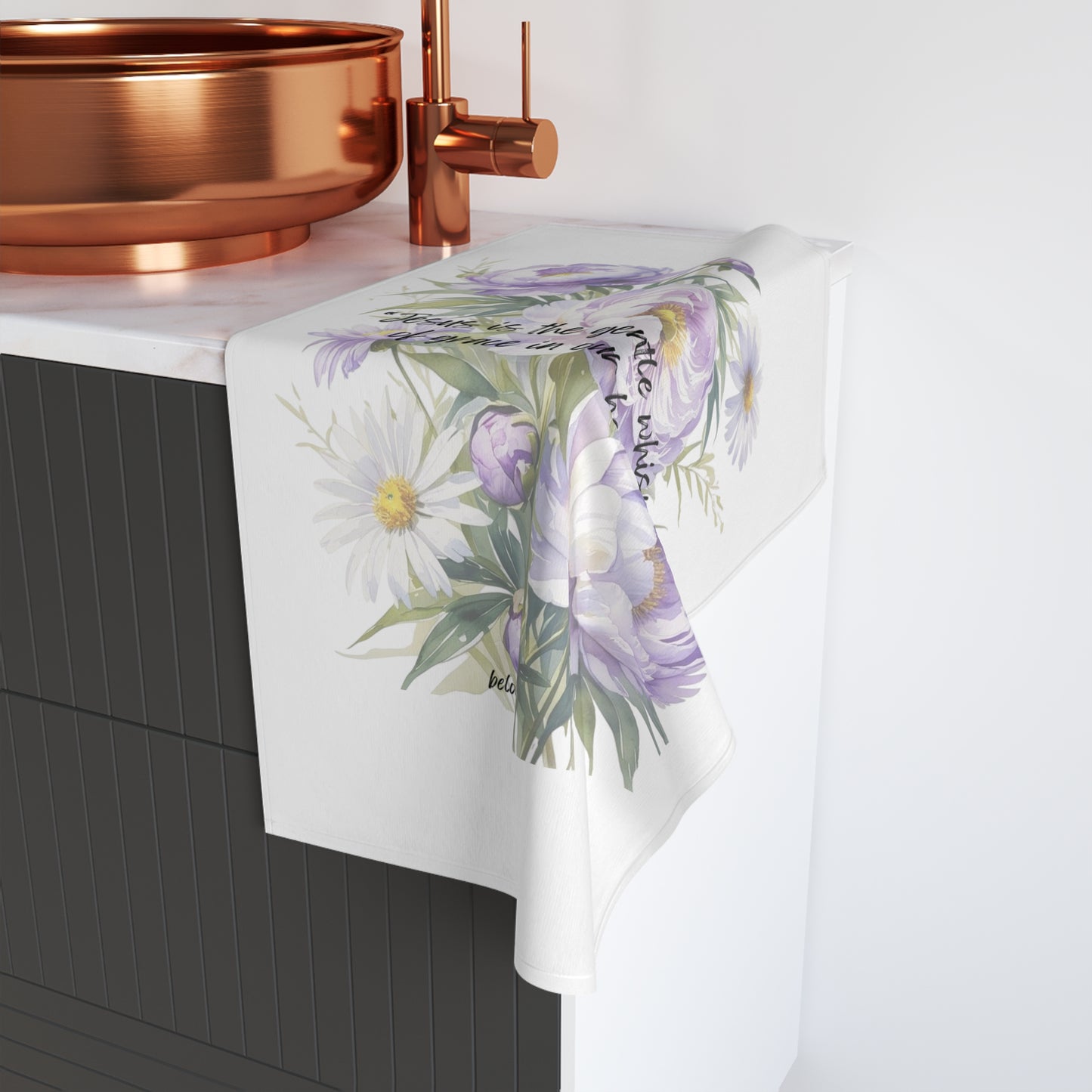 Hand Towel- Peony Daisy Pattern
