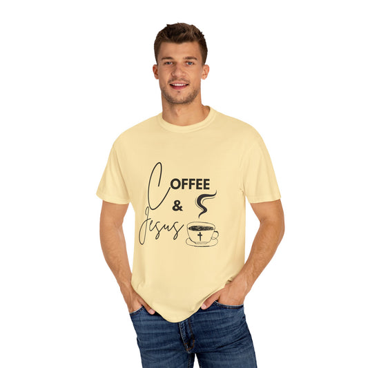 Adult Tee - Coffee & Jesus Pattern