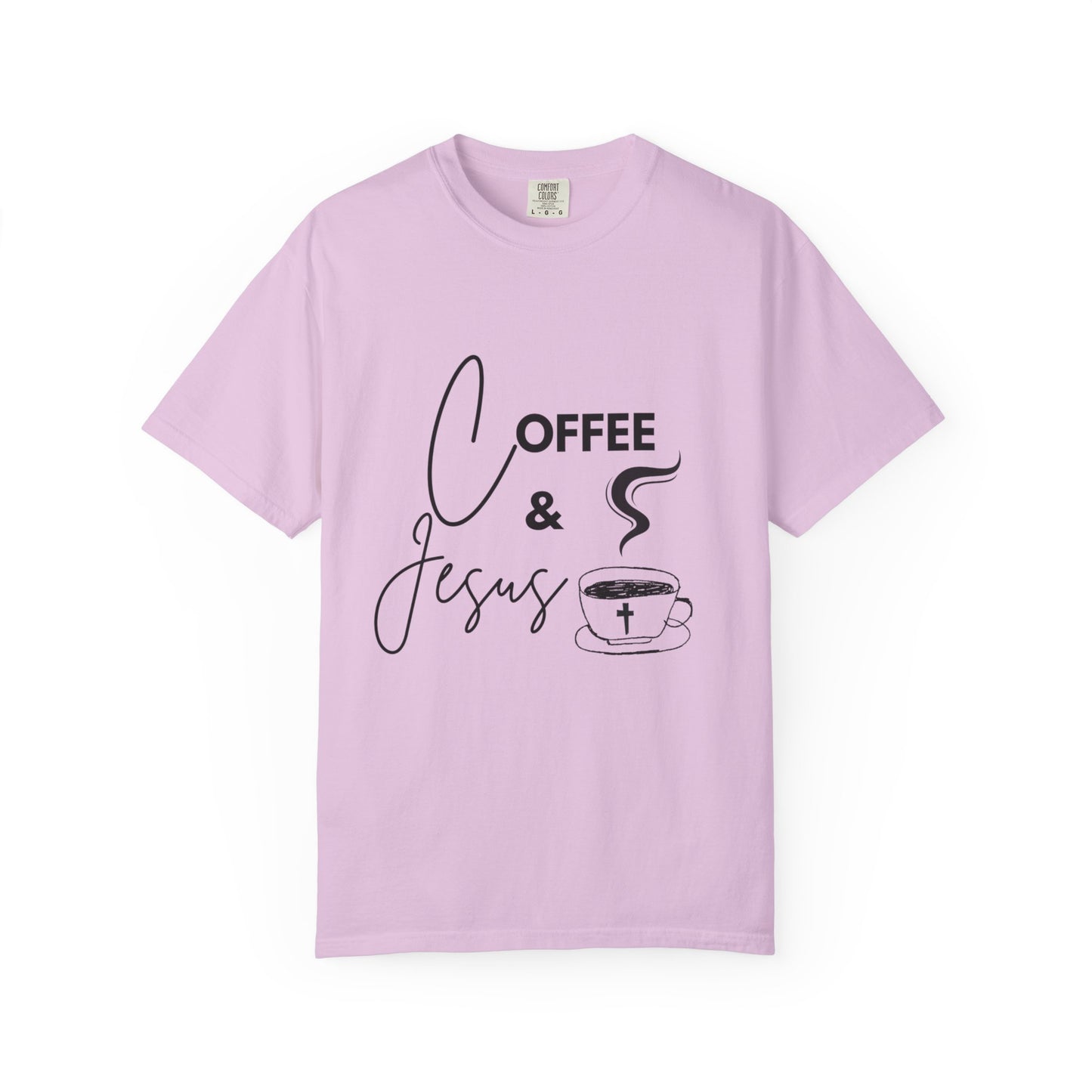 Adult Tee - Coffee & Jesus Pattern