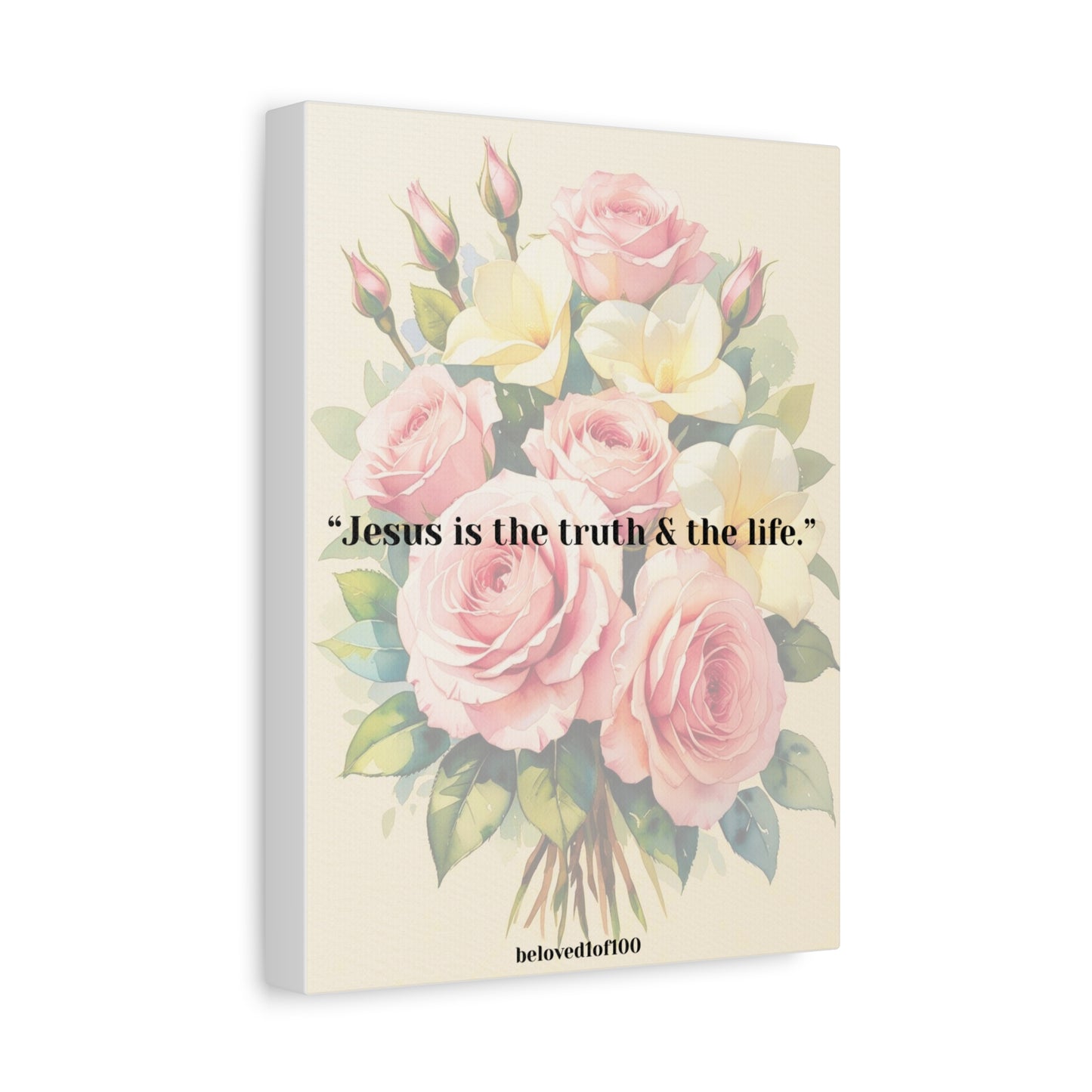 Canvas Print- Gardenia Rose Pattern