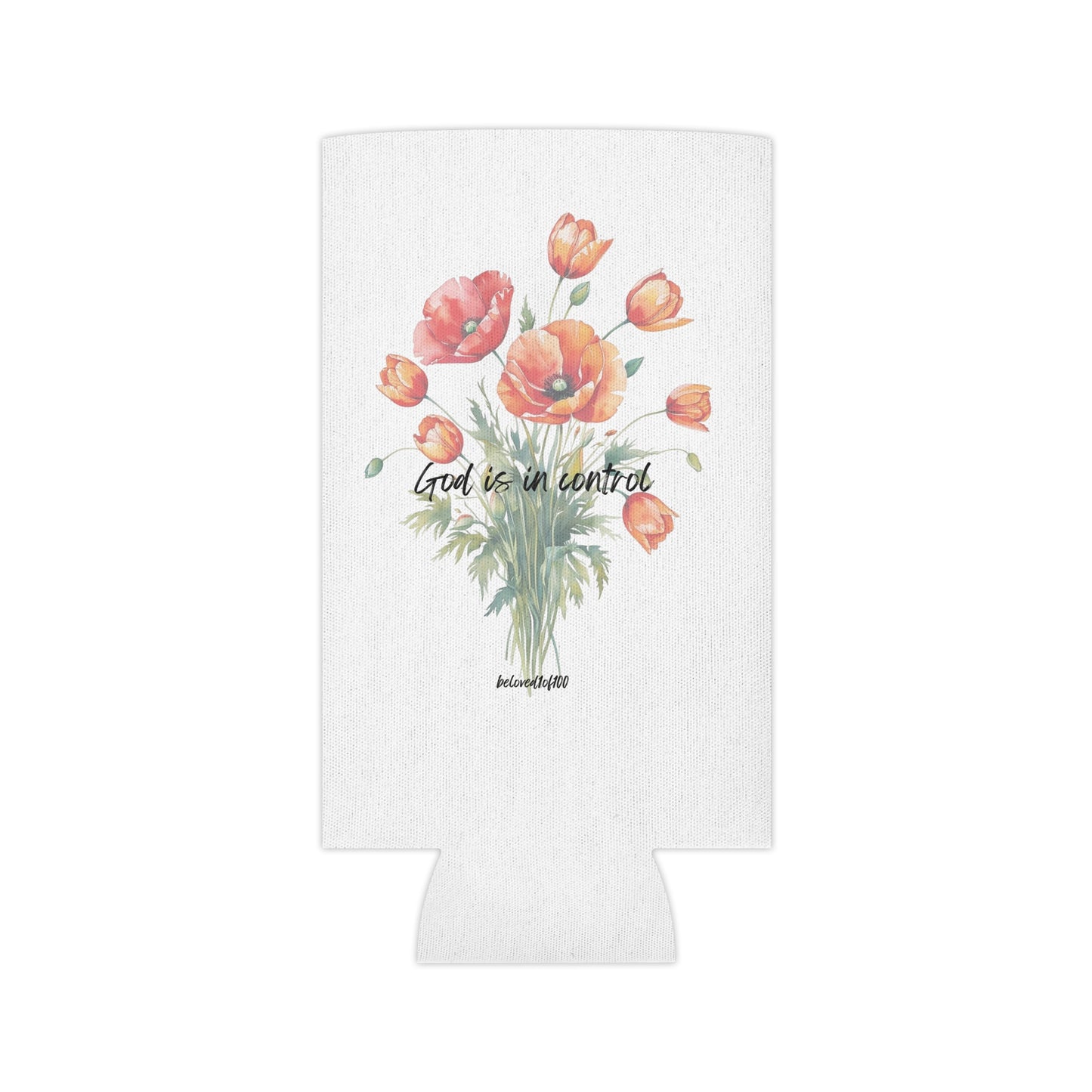 Can Cooler- Poppy Tulip Pattern