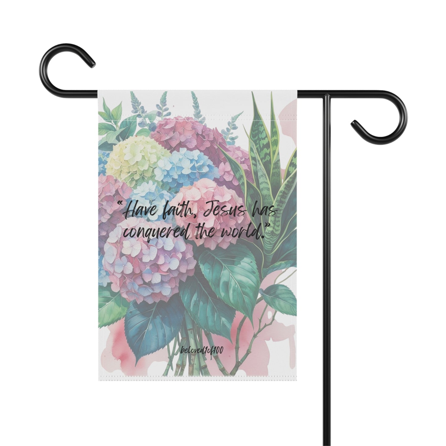 Garden & House Banner - Hydrangea Snake Plant Pattern