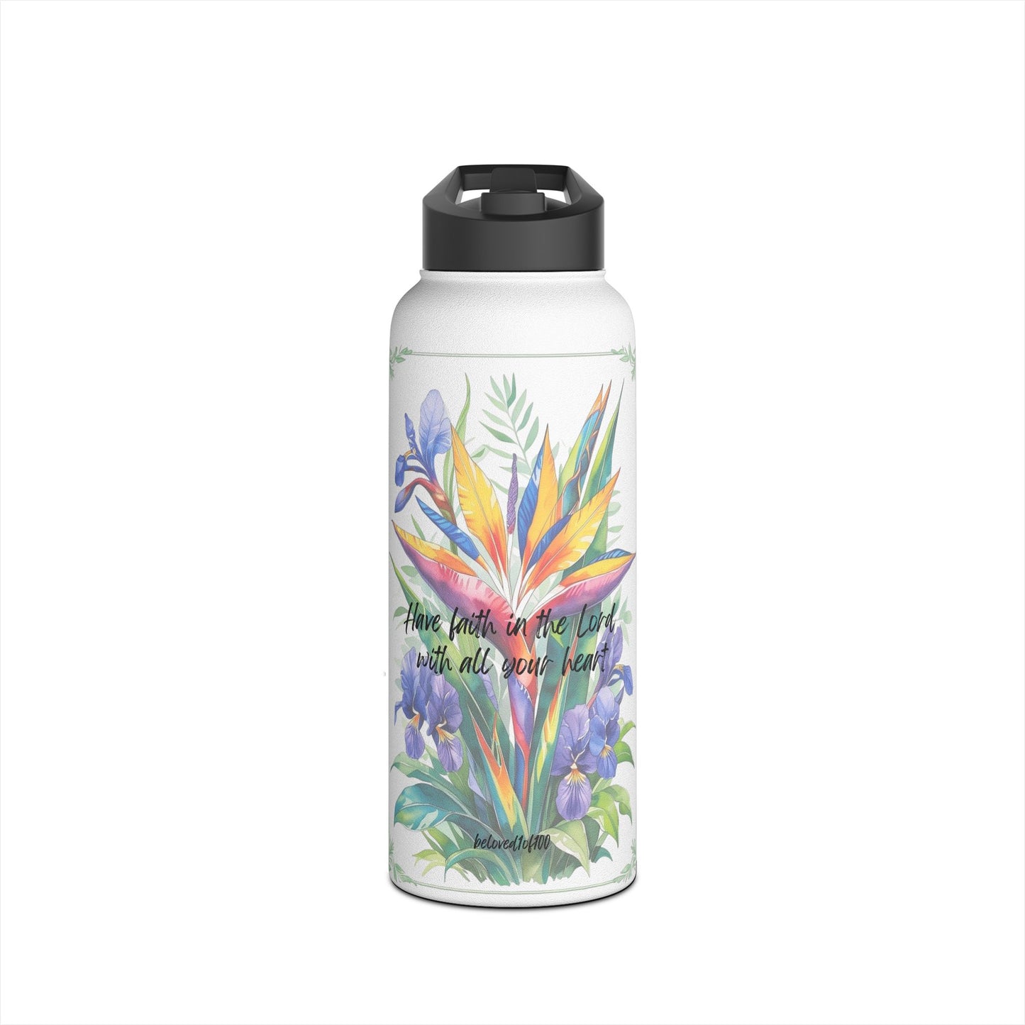 Tumbler- Bird of Paradise African Violet Pattern