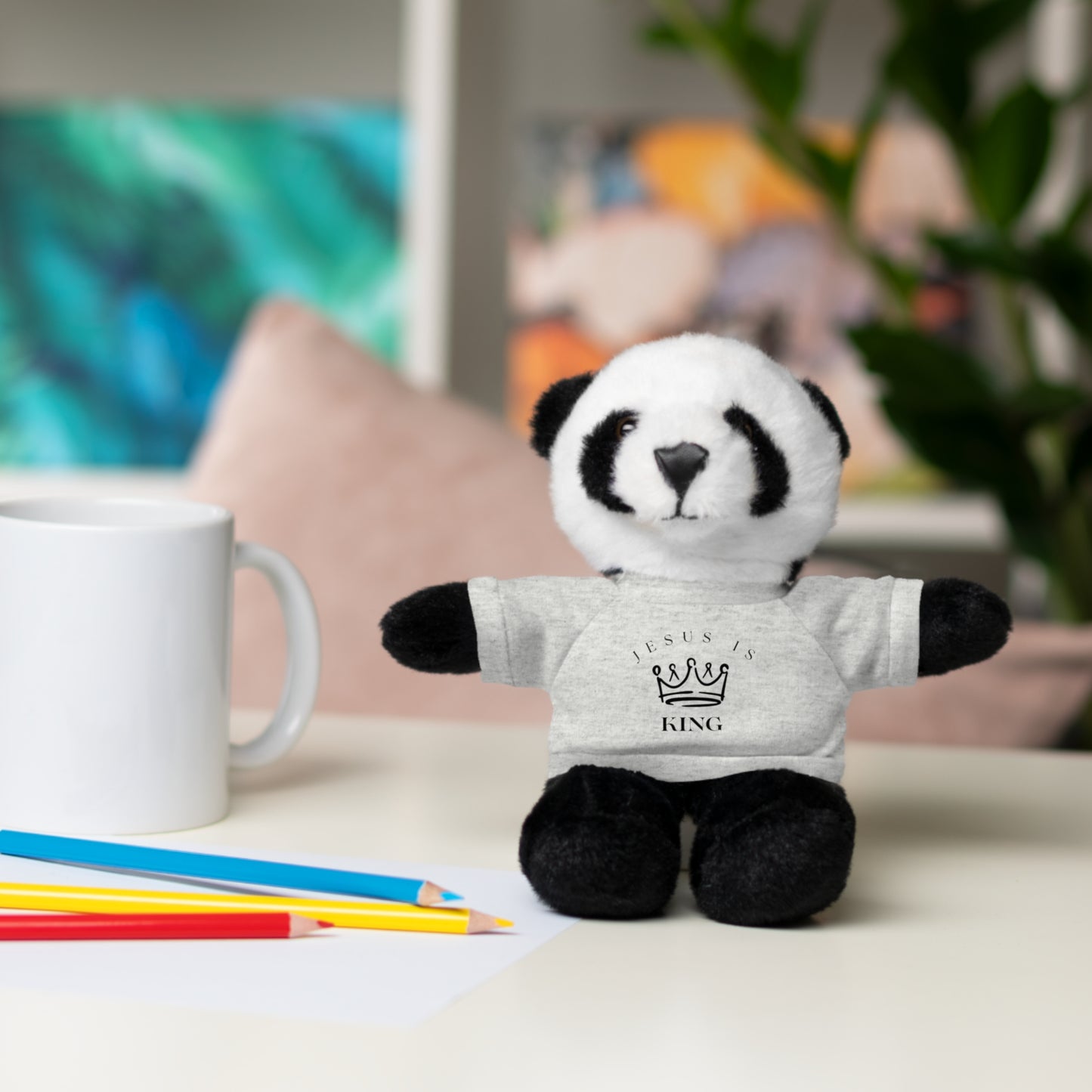 Plush Animals- Jesus is King Pattern