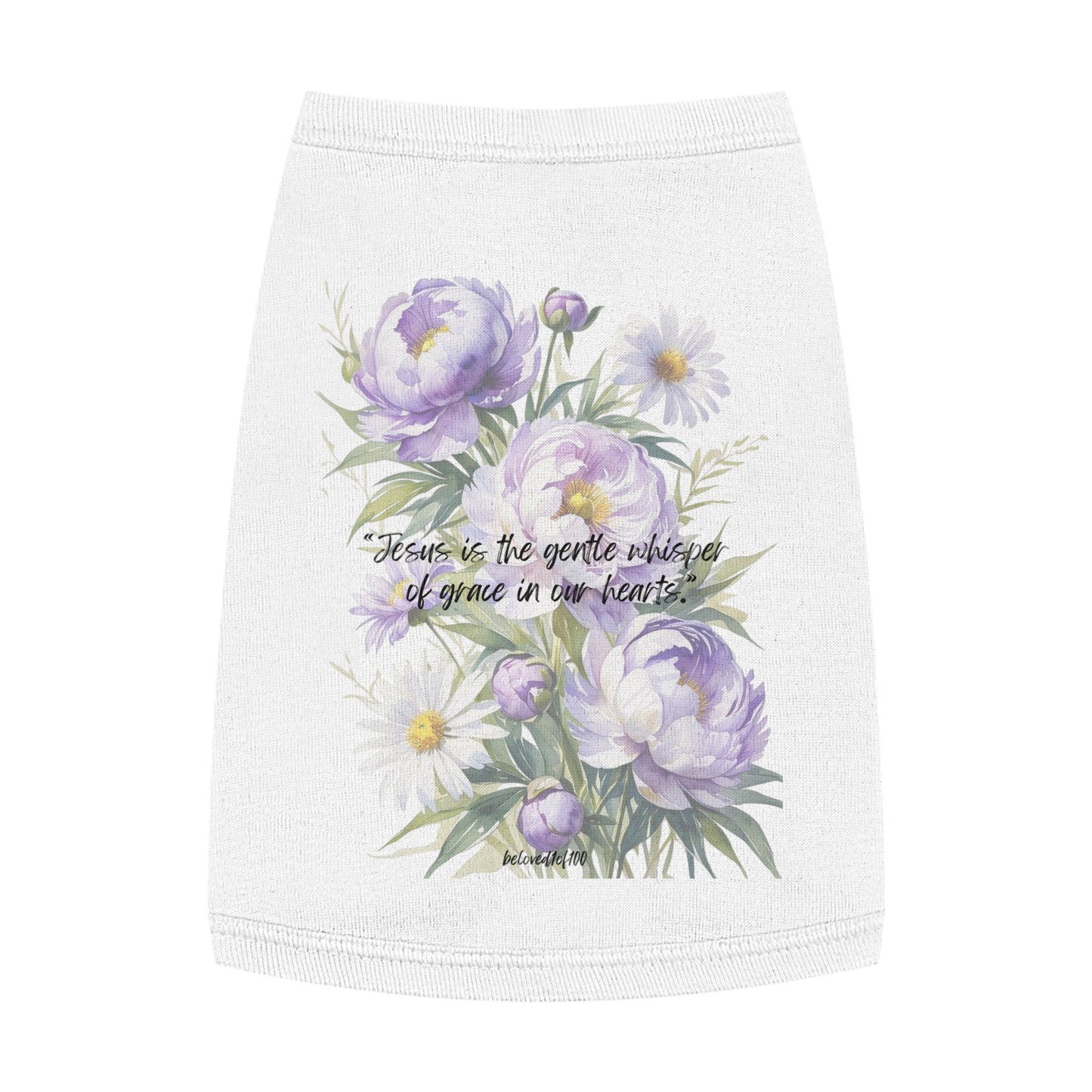 Pet Tee- Peony Daisy Pattern