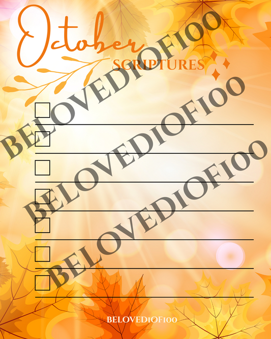 October Scriptures Canva Editable Link